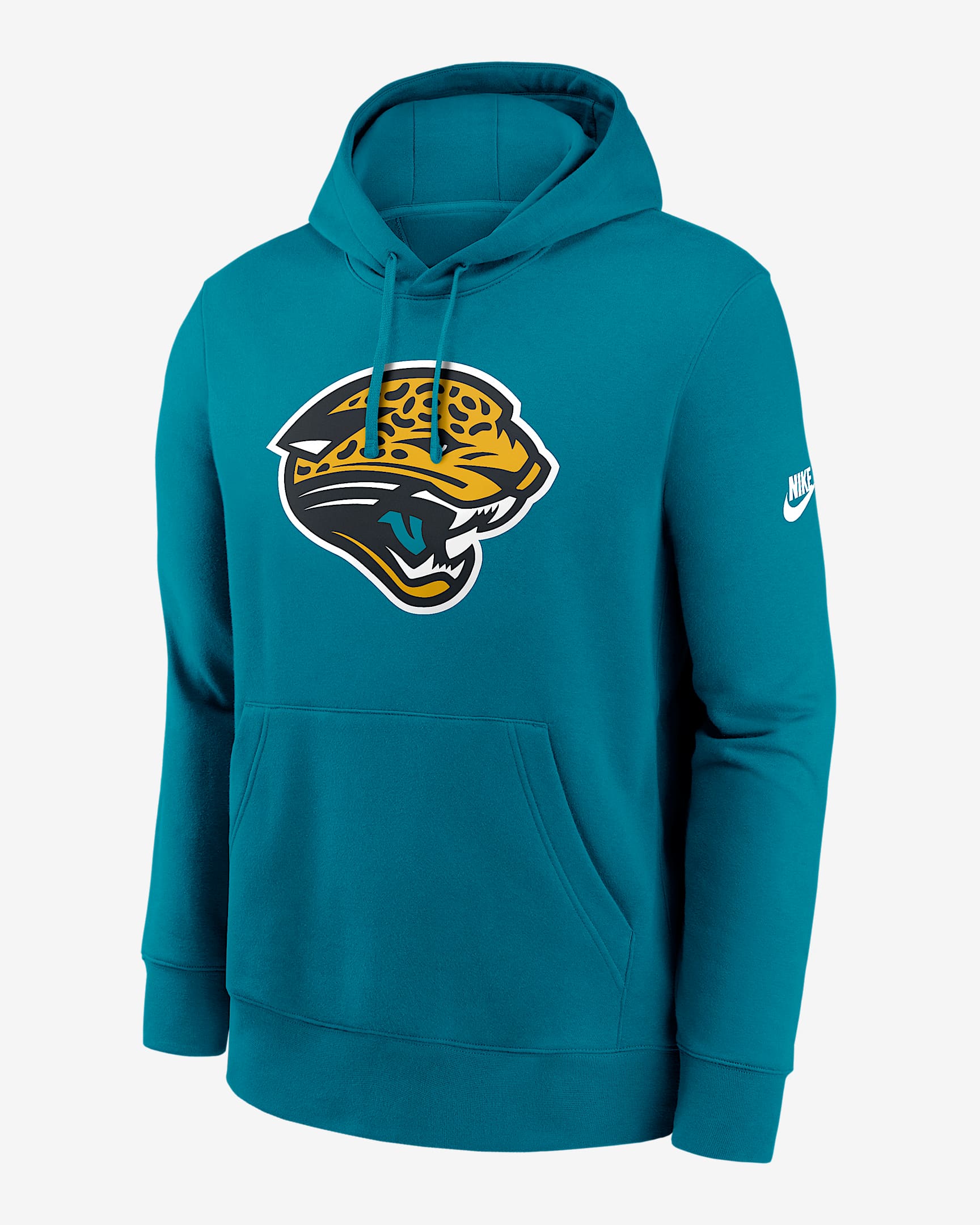 Jacksonville Jaguars Club Logo Men's Nike NFL Pullover Hoodie - Teal