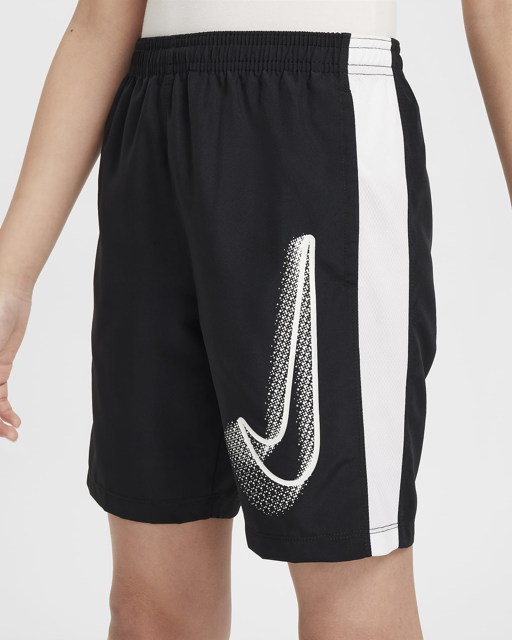 Nike Academy23 Big Kids' Soccer Shorts - Black/White/White