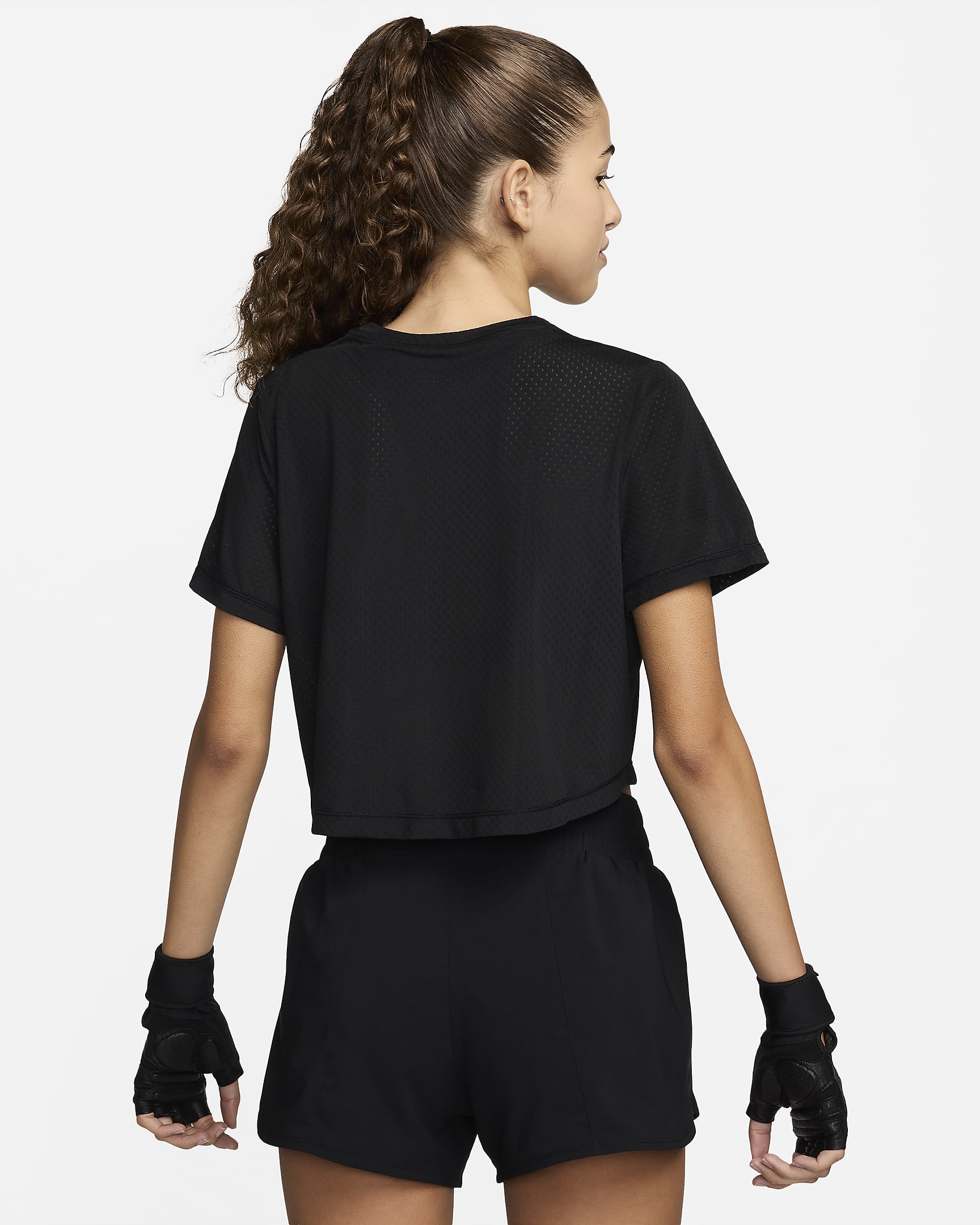 Nike One Classic Breathe Kurzarmshirt mit Dri-FIT-Technologie für Damen - Schwarz/Schwarz