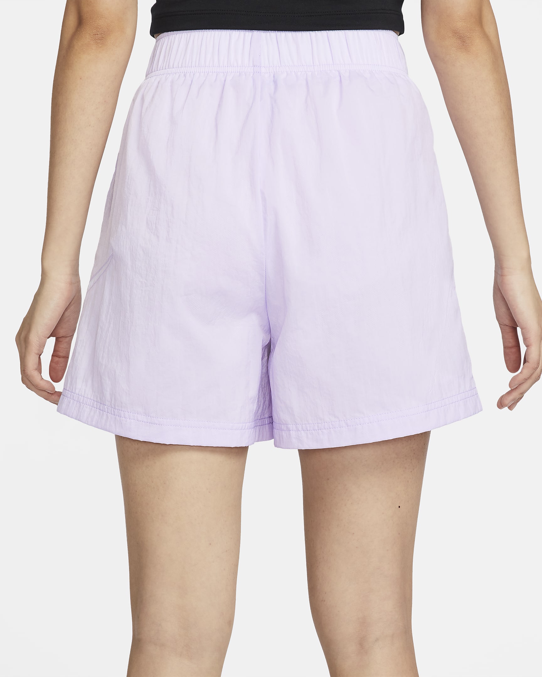 Nike Sportswear Essential Women's High-Rise Woven Shorts - Violet Mist/White