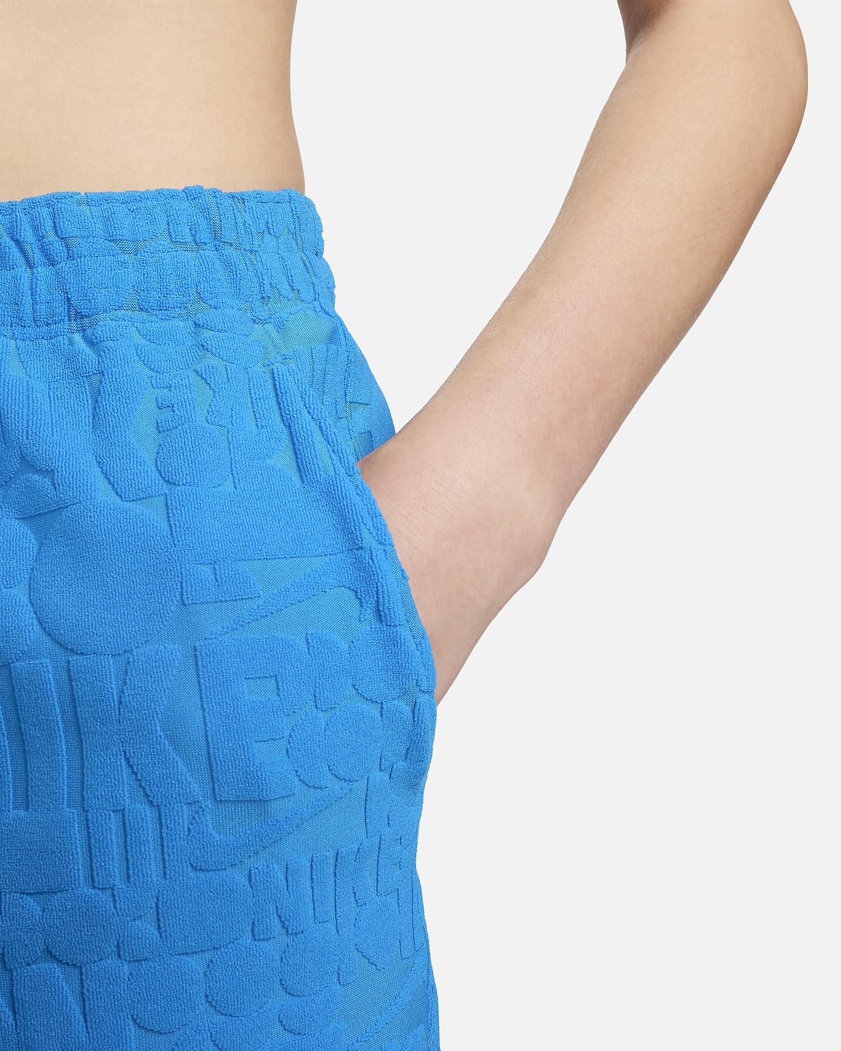 Shorts para salida de baño para mujer Nike Swim Retro Flow - Azul foto