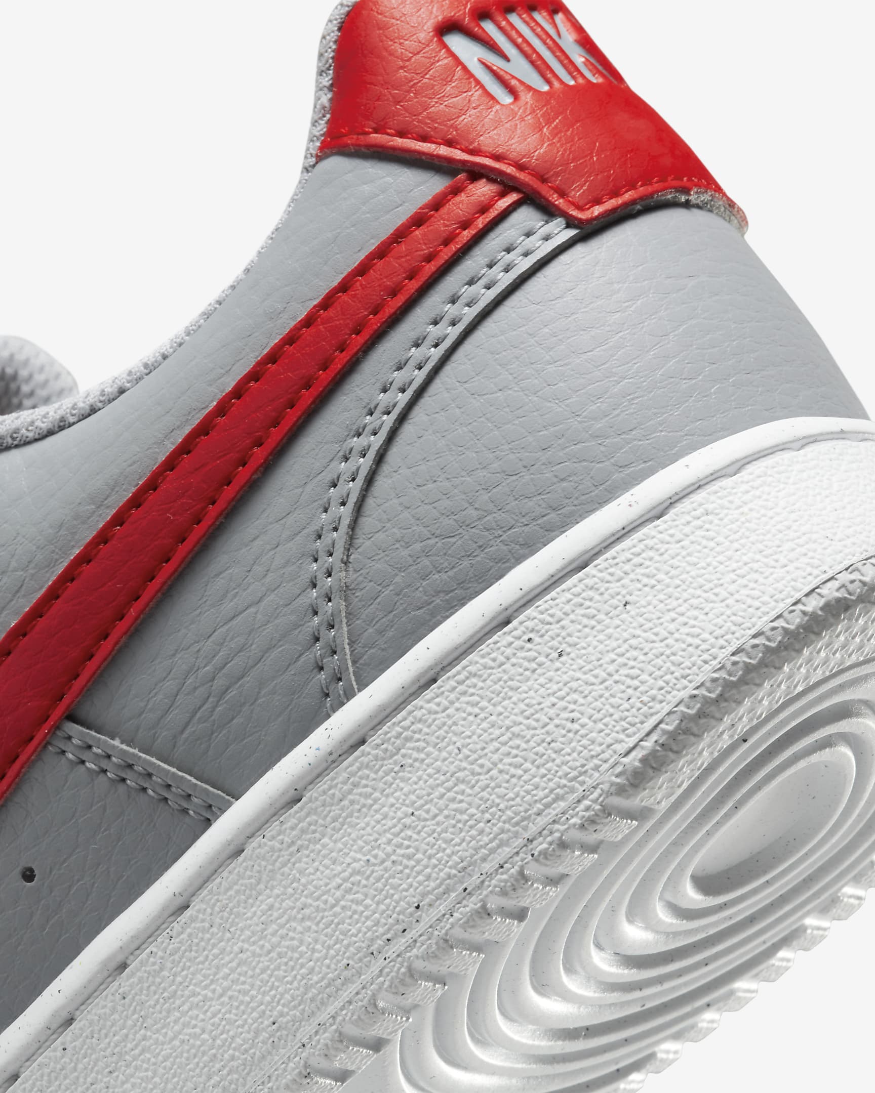 Nike Court Vision 低筒 Next Nature 男鞋 - Wolf Grey/白色/University Red