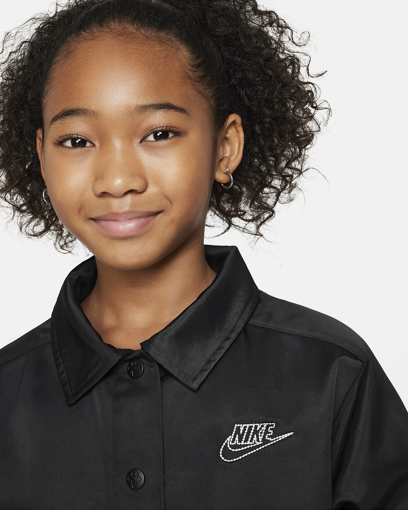 Nike Sportswear Big Kids' (Girls') Jacket - Black/White