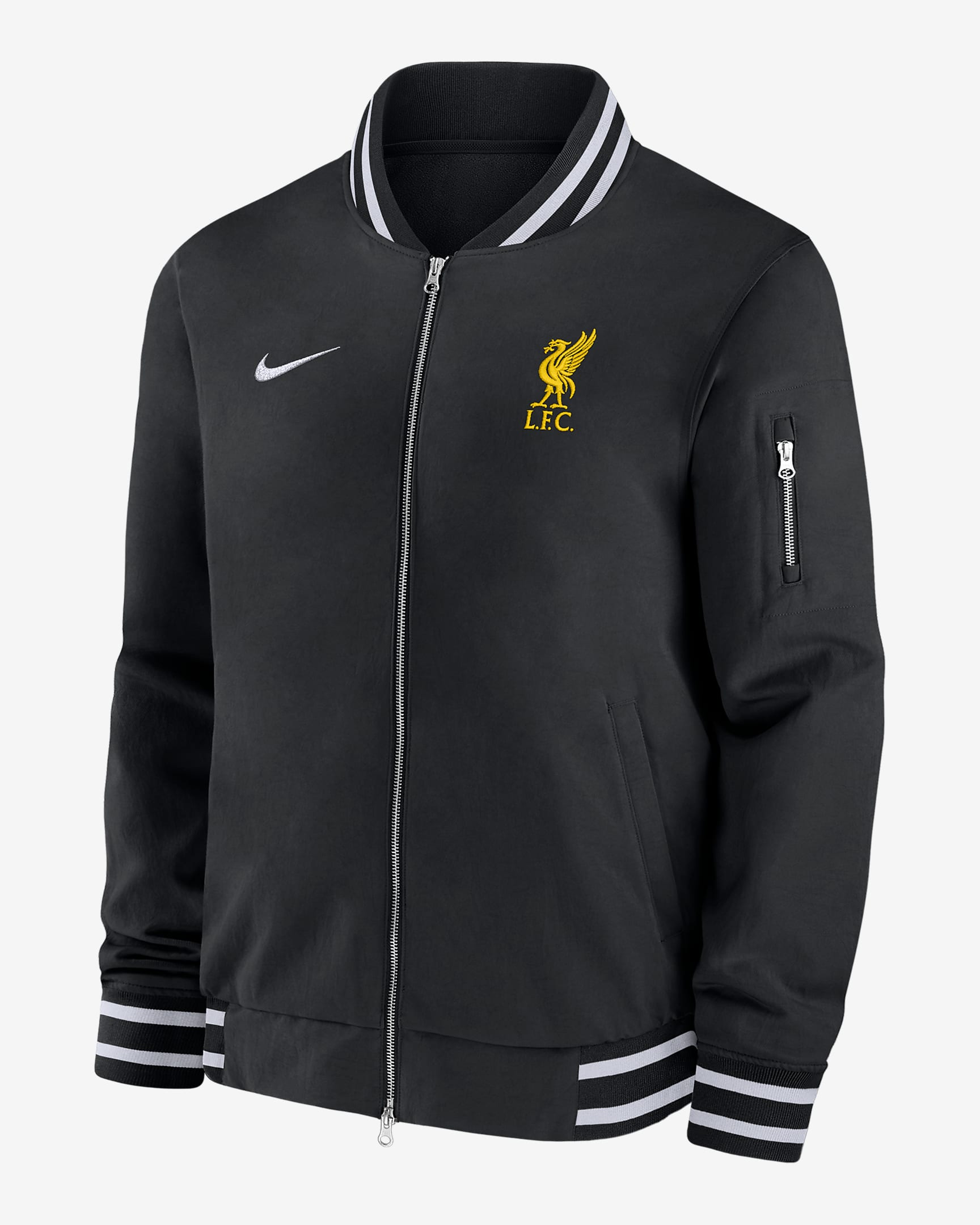 Liverpool FC Men's Nike Soccer Bomber Jacket - Black