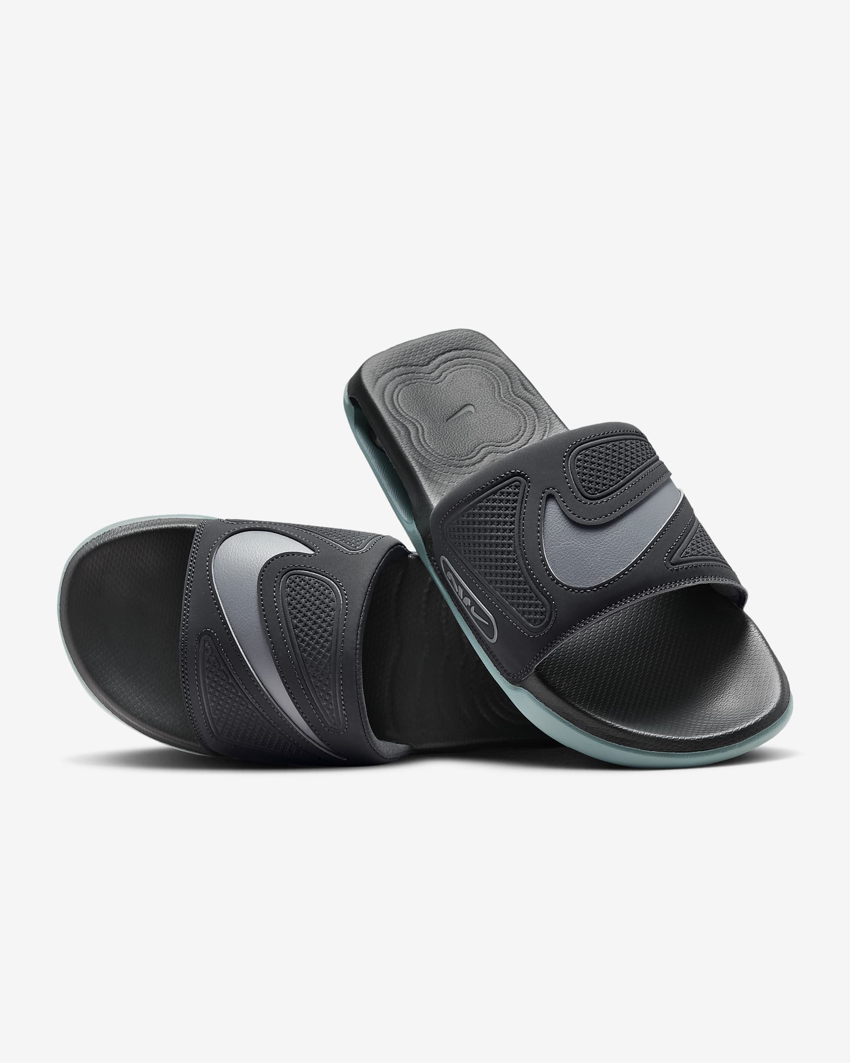 Chanclas para hombre Nike Air Max Cirro - Gris humo oscuro/Gris humo oscuro/Denim turquesa/Gris azulado