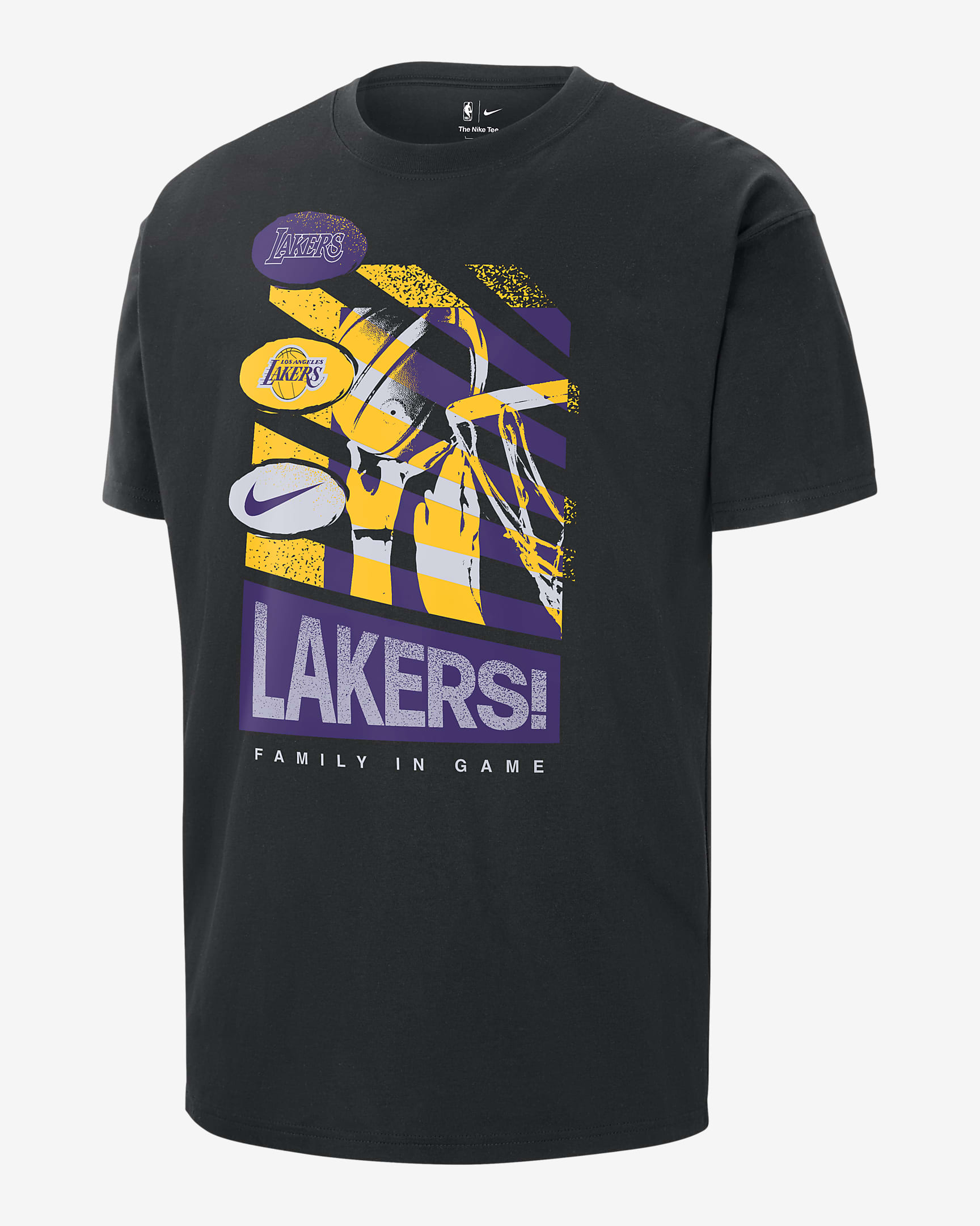 Los Angeles Lakers Courtside Men's Nike NBA T-Shirt - Black