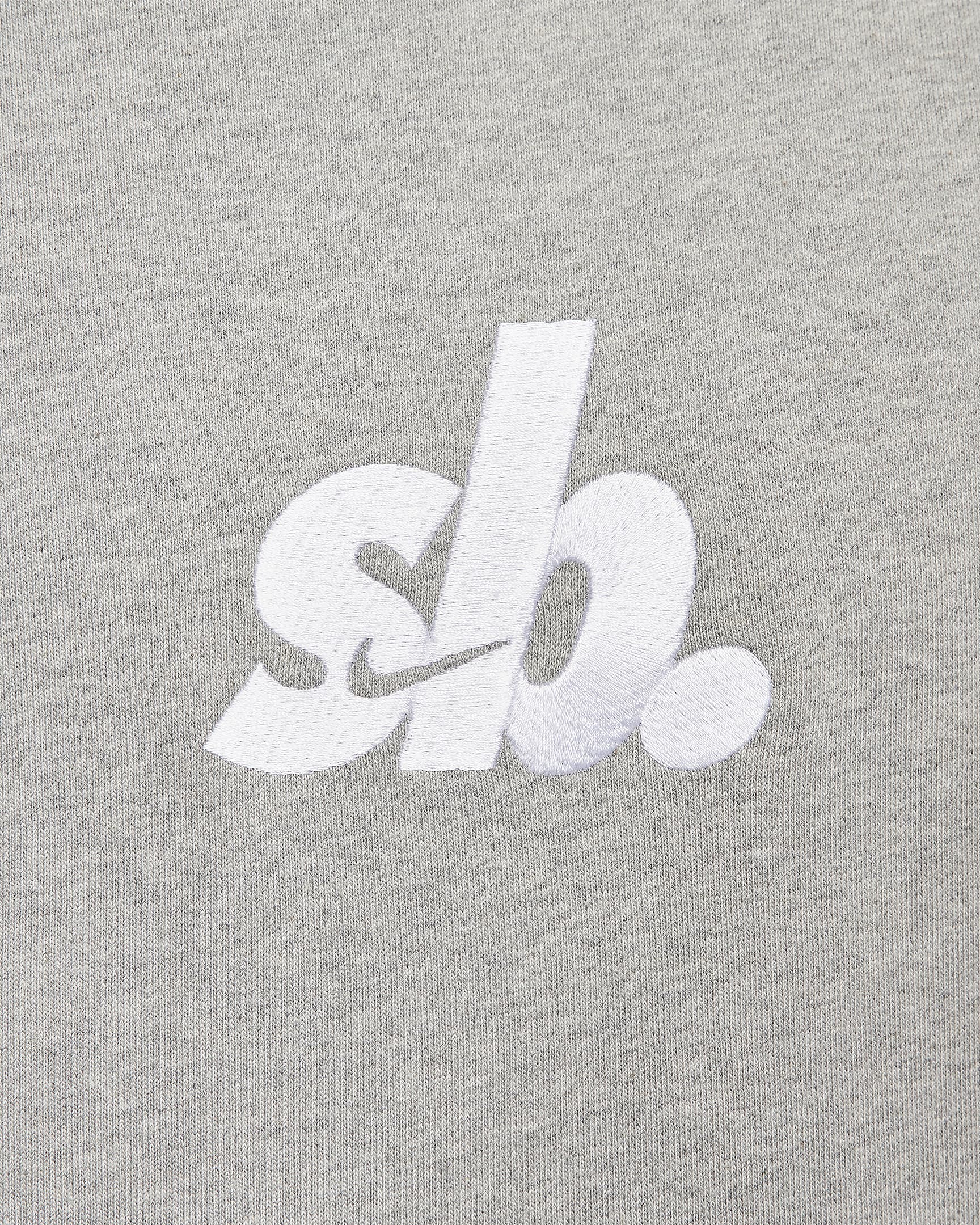 Nike SB Fleece Pullover Skate Hoodie - Dark Grey Heather/White