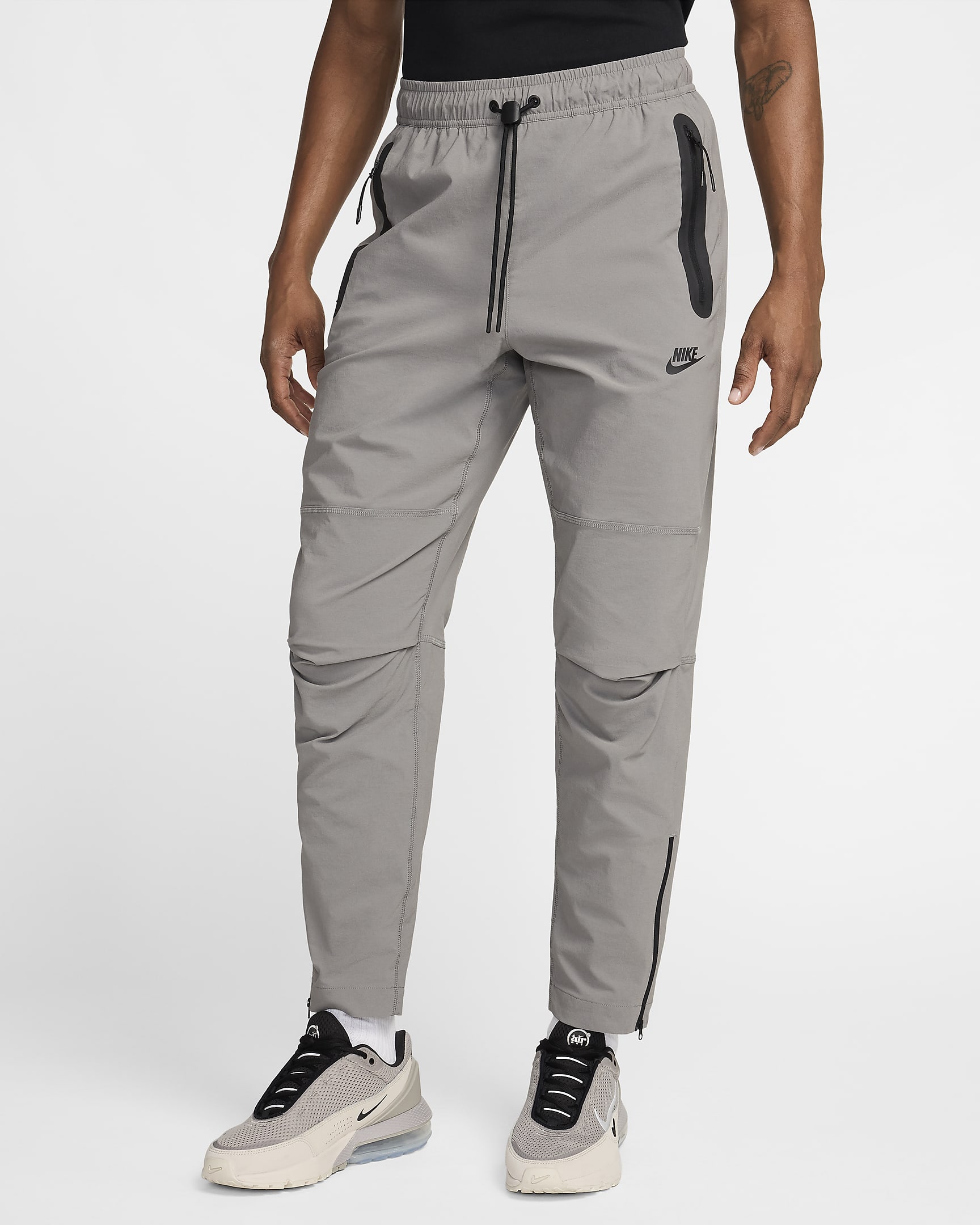 Nike Tech geweven herenbroek - Flat Pewter/Zwart