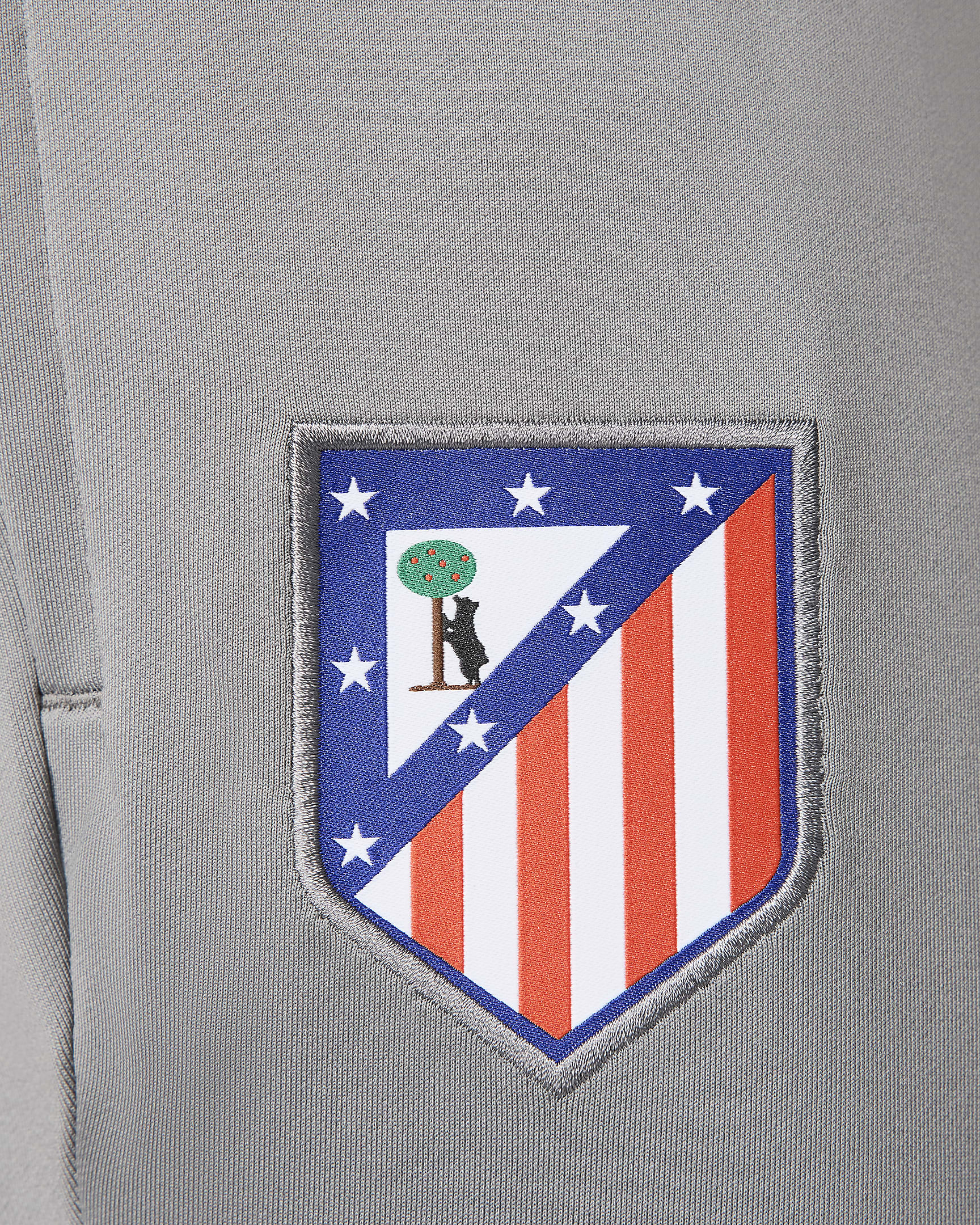 Atlético Madrid Strike Nike Dri-FIT fotballbukse til herre - Flat Pewter/Noise Aqua/Light Crimson