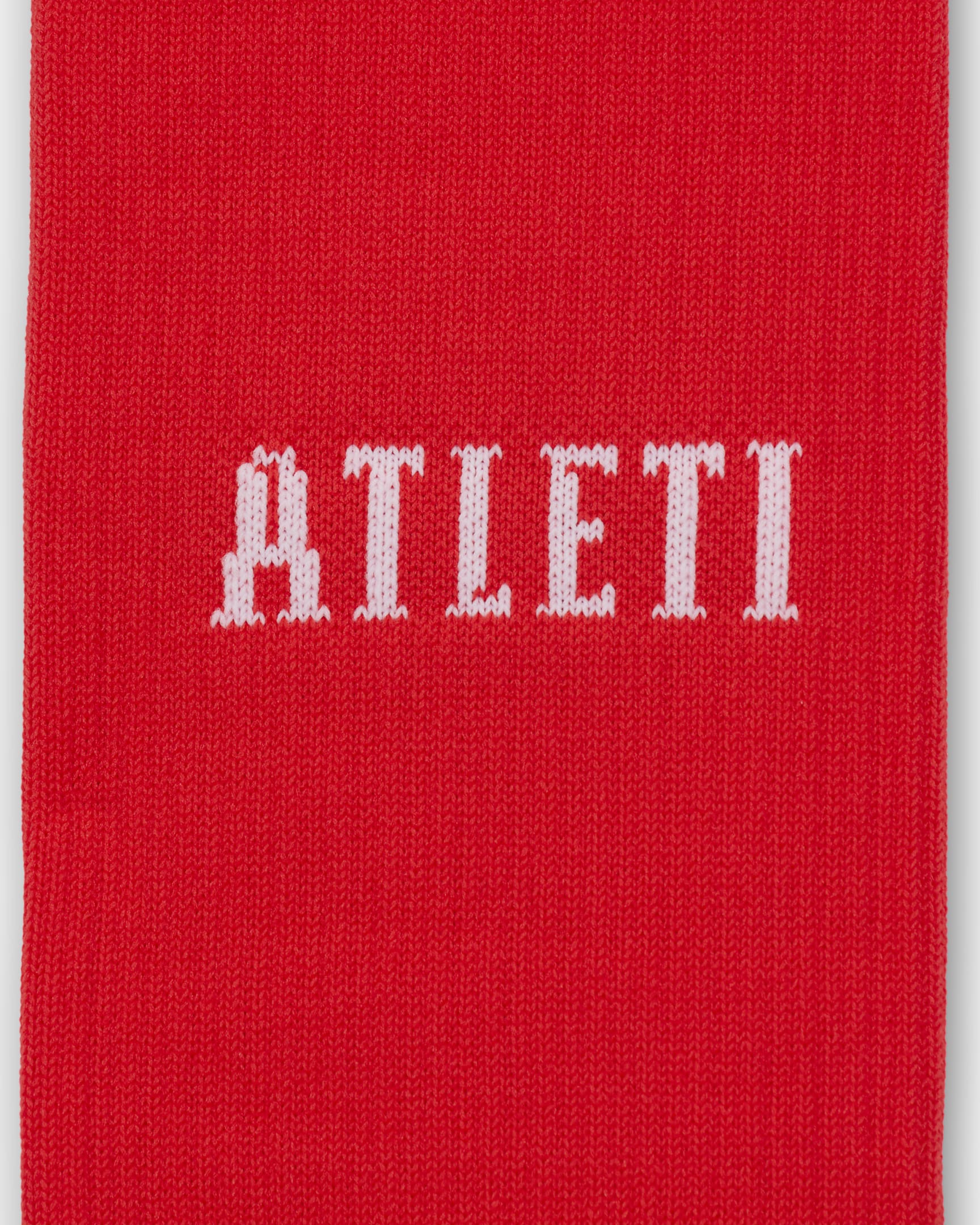 Atlético Madrid Strike Home Nike Dri-FIT kniehohe Fußballsocken - Light Crimson/Weiß