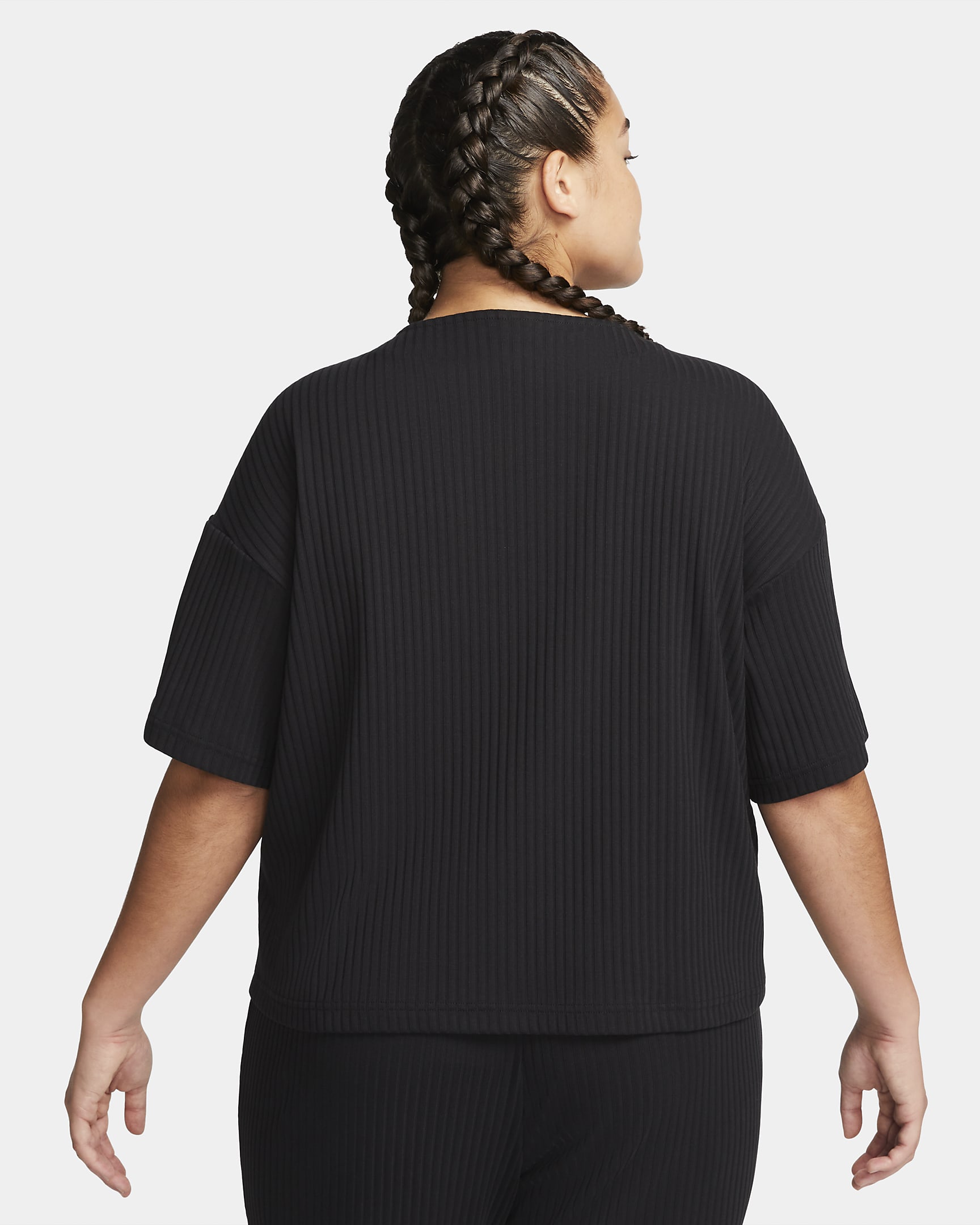 Nike Sportswear Women's Ribbed Jersey ShortSleeve Top (Plus Size). Nike UK