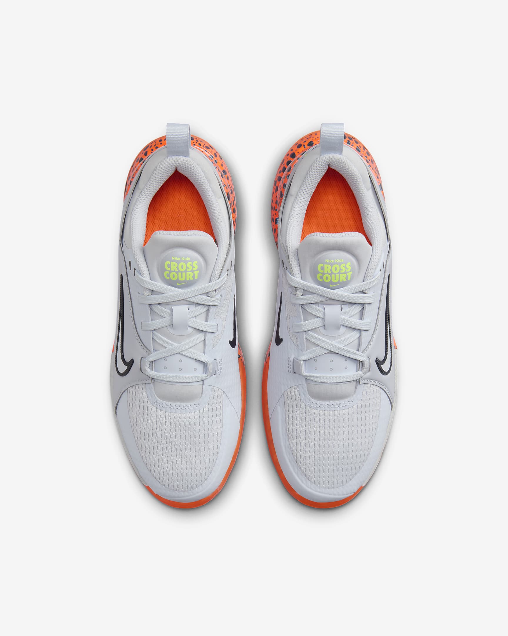 Nike Crosscourt Electric Genç Çocuk Ayakkabısı - Football Grey/Sky Grey/Total Orange/Dark Obsidian