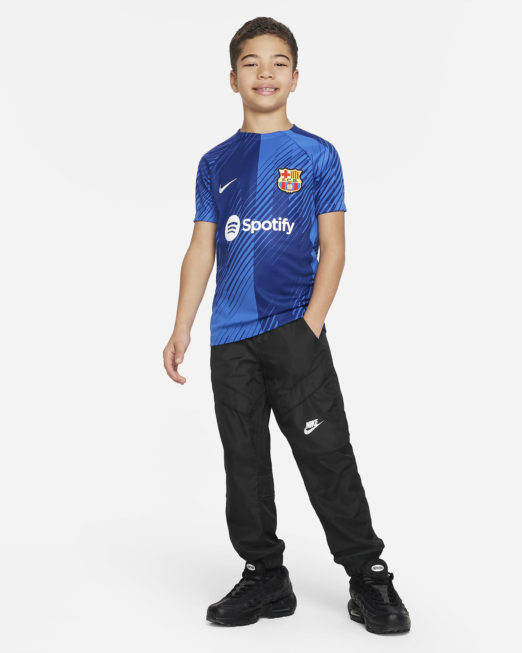 F.C. Barcelona Academy Pro Home/Away Older Kids' Nike Dri-FIT Pre-Match ...