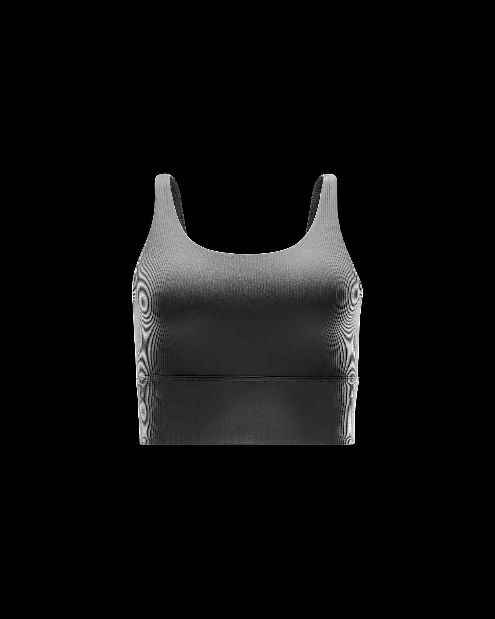 Bra deportivo de baja sujeción de talle largo con almohadillas para mujer Nike Zenvy Rib - Militar claro/Militar claro/Blanco