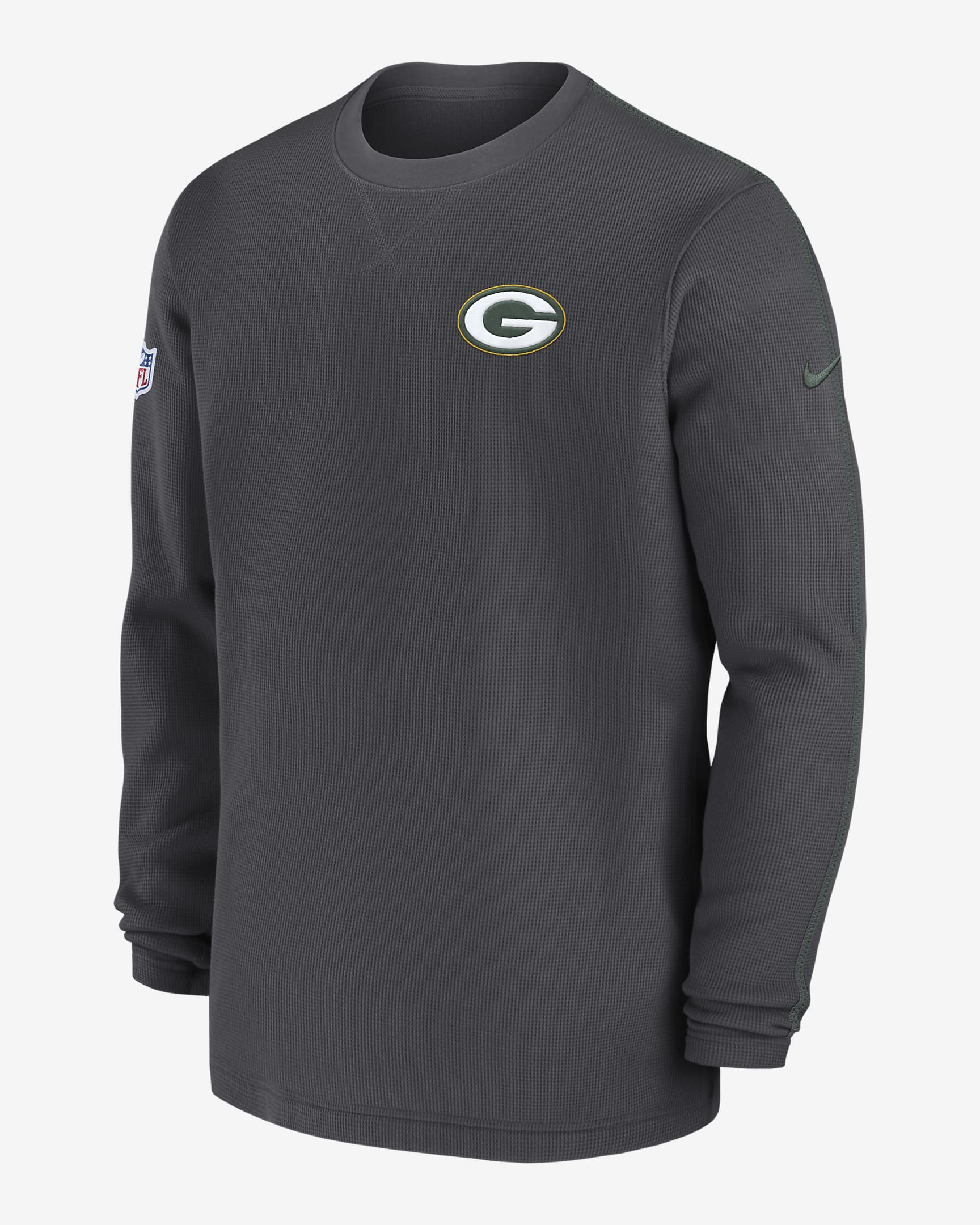 Green Bay Packers Sideline Coach Men’s Nike NFL Long-Sleeve Top - Anthracite