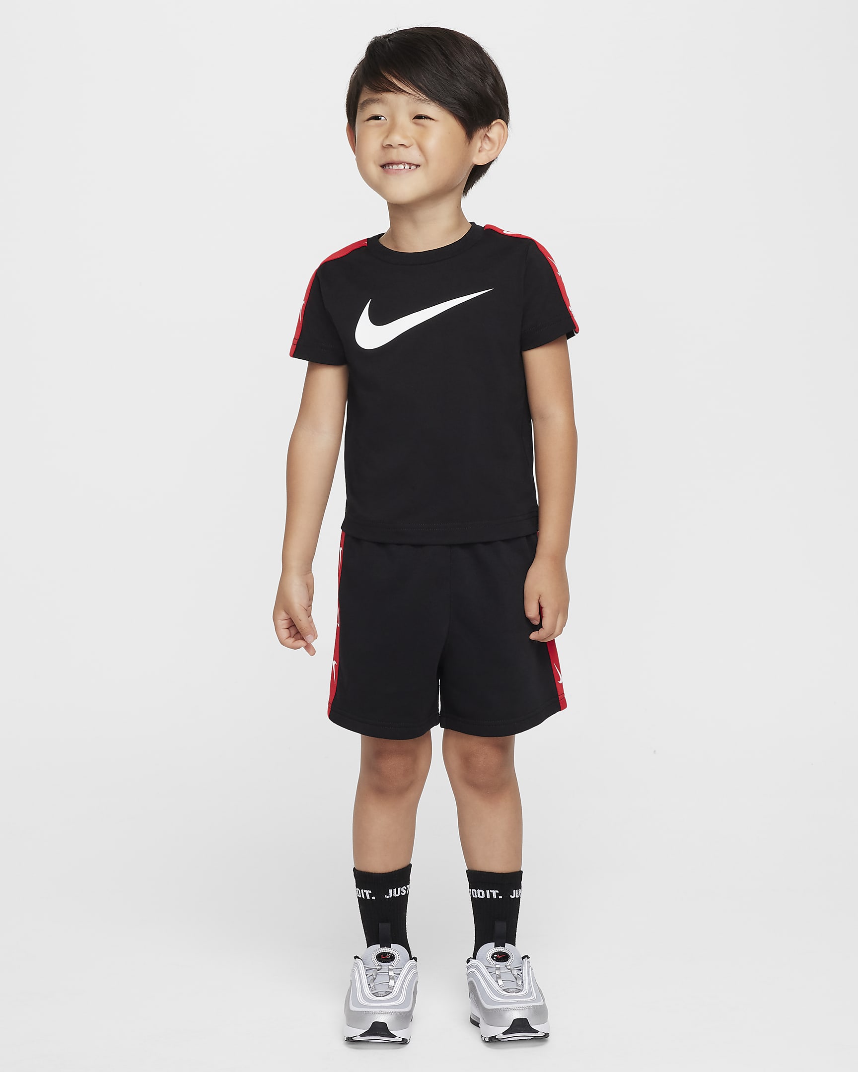 Nike Sportswear Club Toddler 2-Piece French Terry Shorts Set - Black