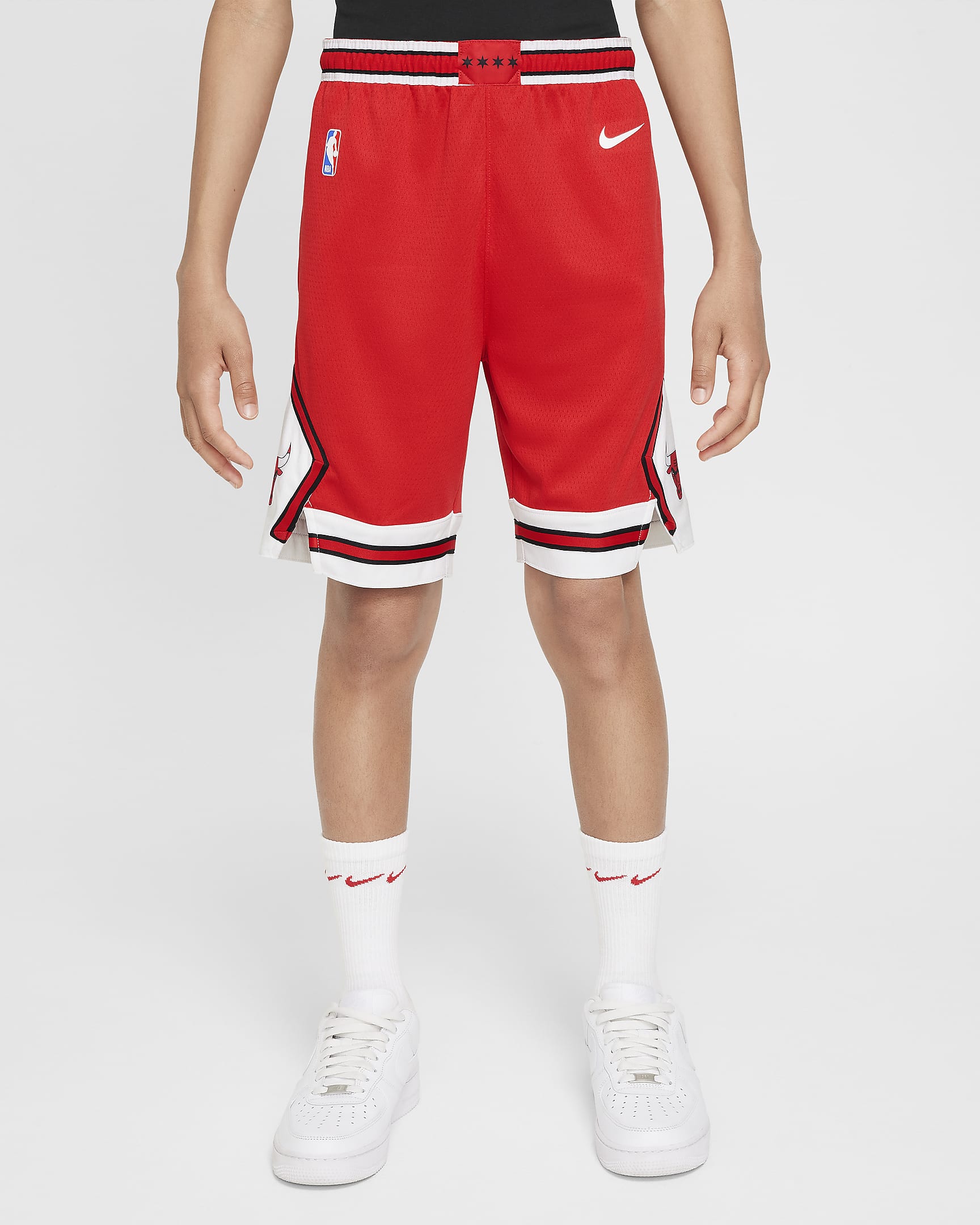 Chicago Bulls 2023/24 Icon Edition Nike NBA Swingman-shorts för ungdom (killar) - University Red