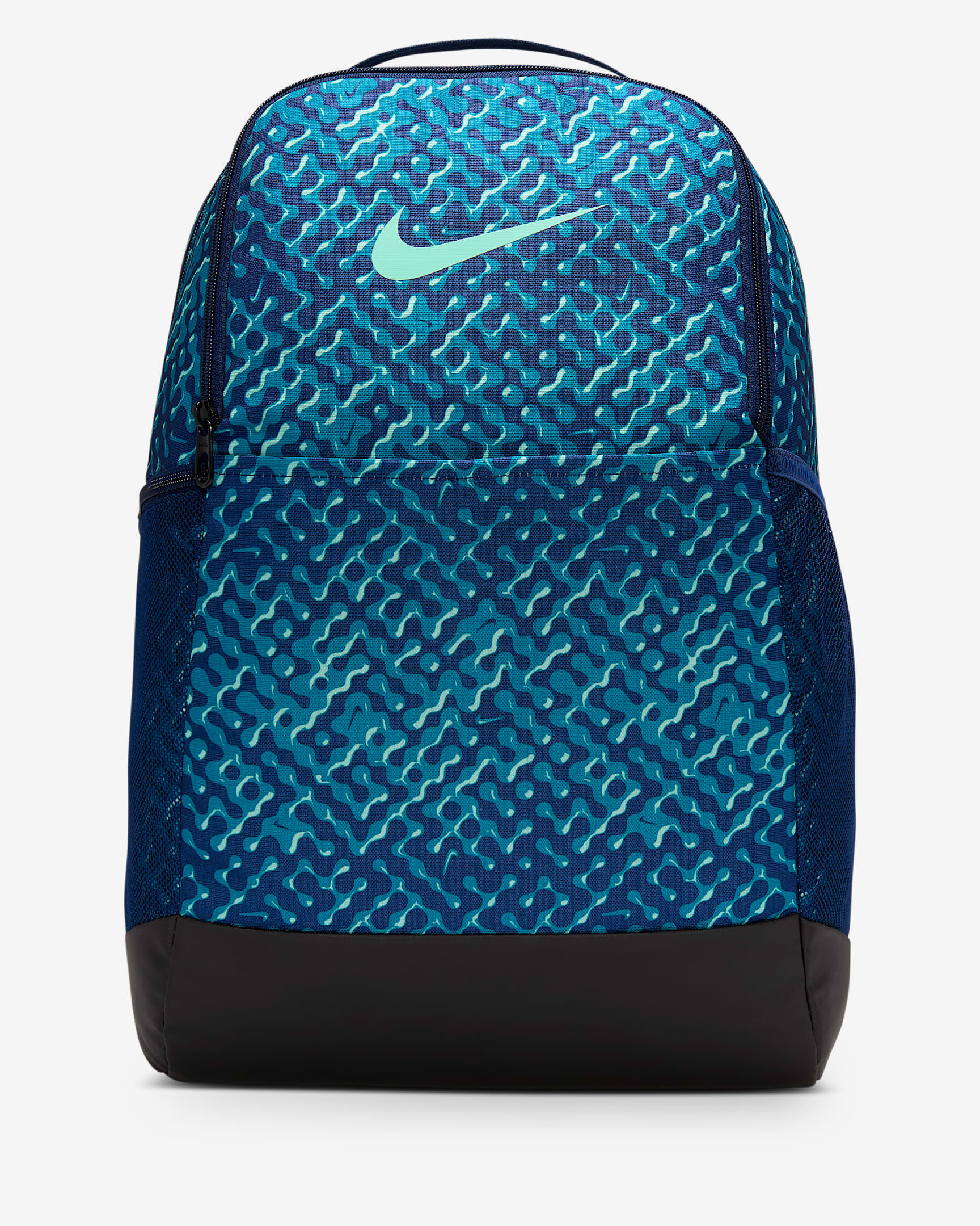 Nike Brasilia 9.5 Training Backpack (Medium, 24L) - Blue Void/Black/Mint Foam