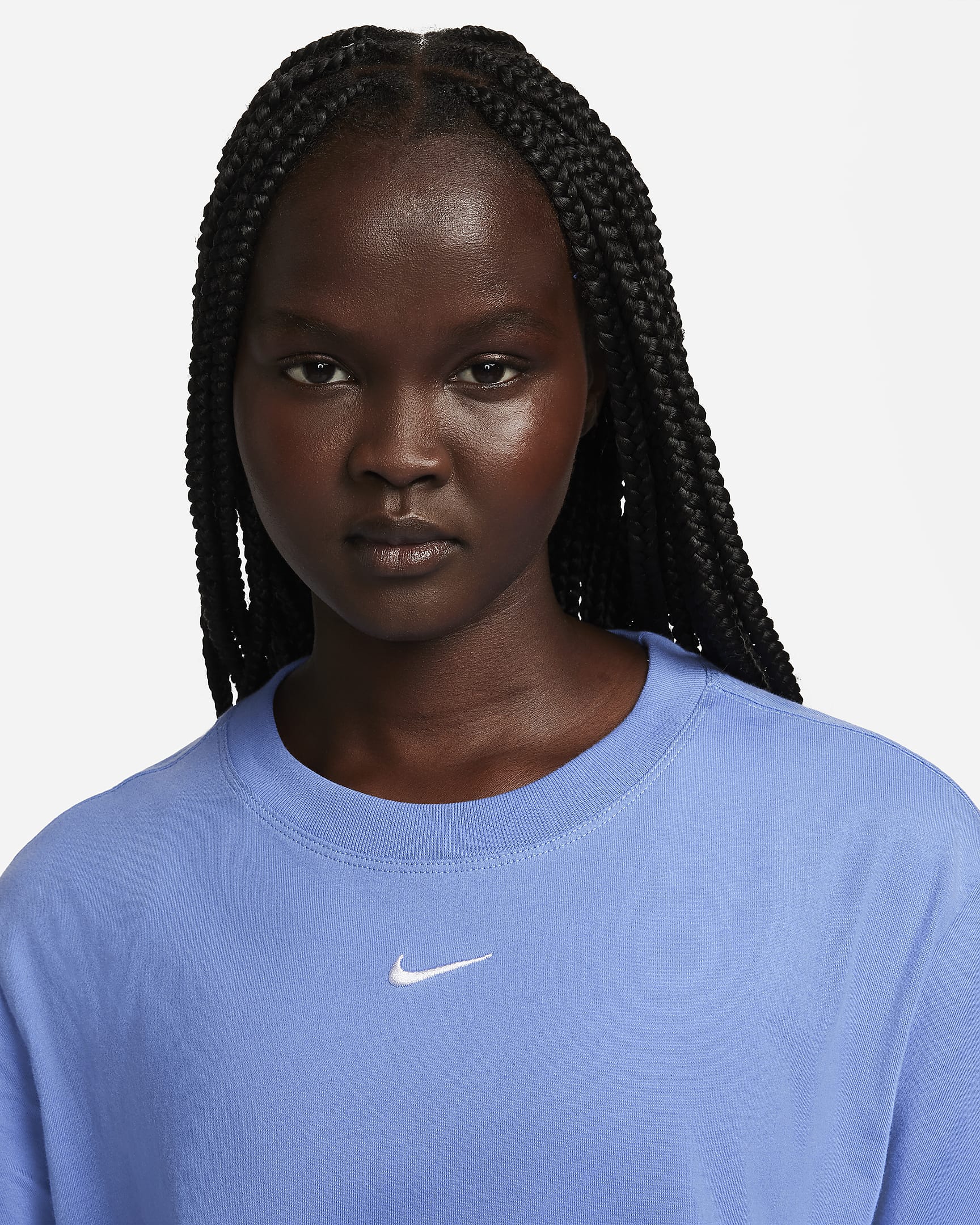 Playera para mujer Nike Sportswear Essential - Polar/Blanco