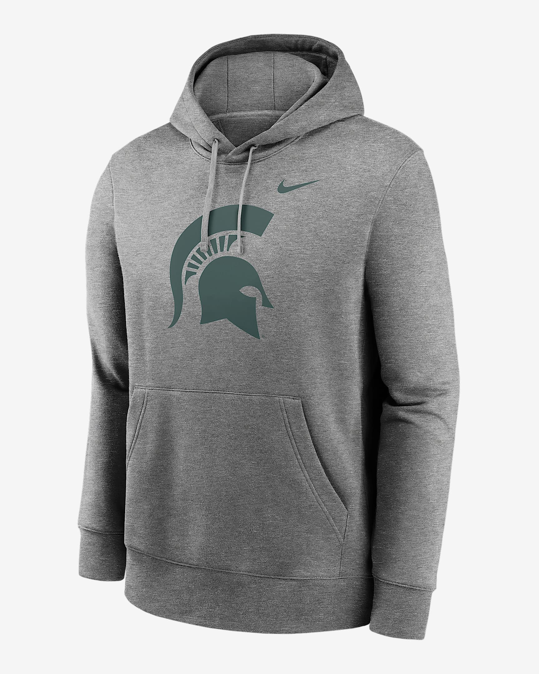 Michigan State Spartans Primetime Club Primary Logo Men's Nike College Pullover Hoodie - Heather