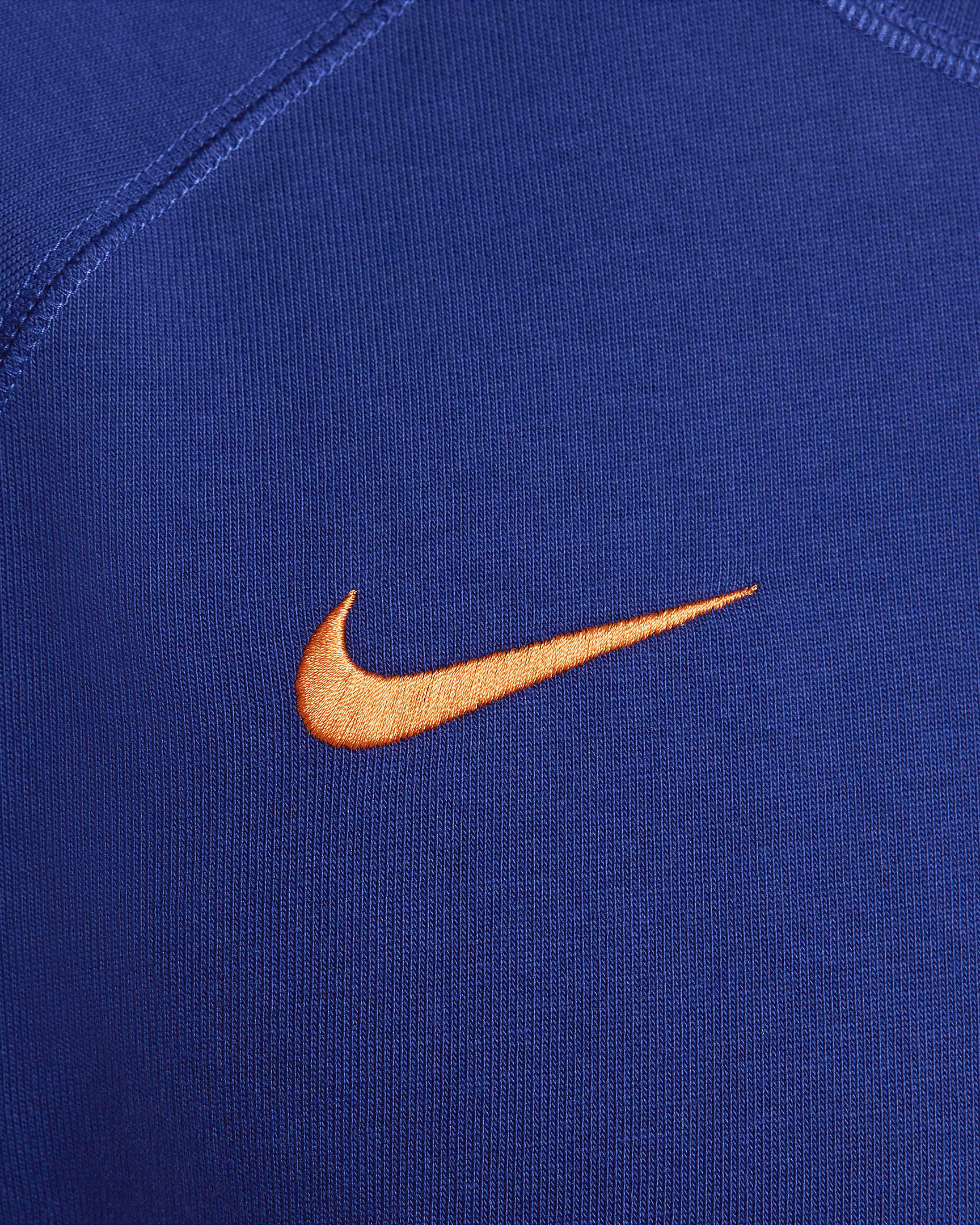 Niederlande Travel Nike Kurzarm-Fußballoberteil - Deep Royal Blue/Safety Orange/Safety Orange