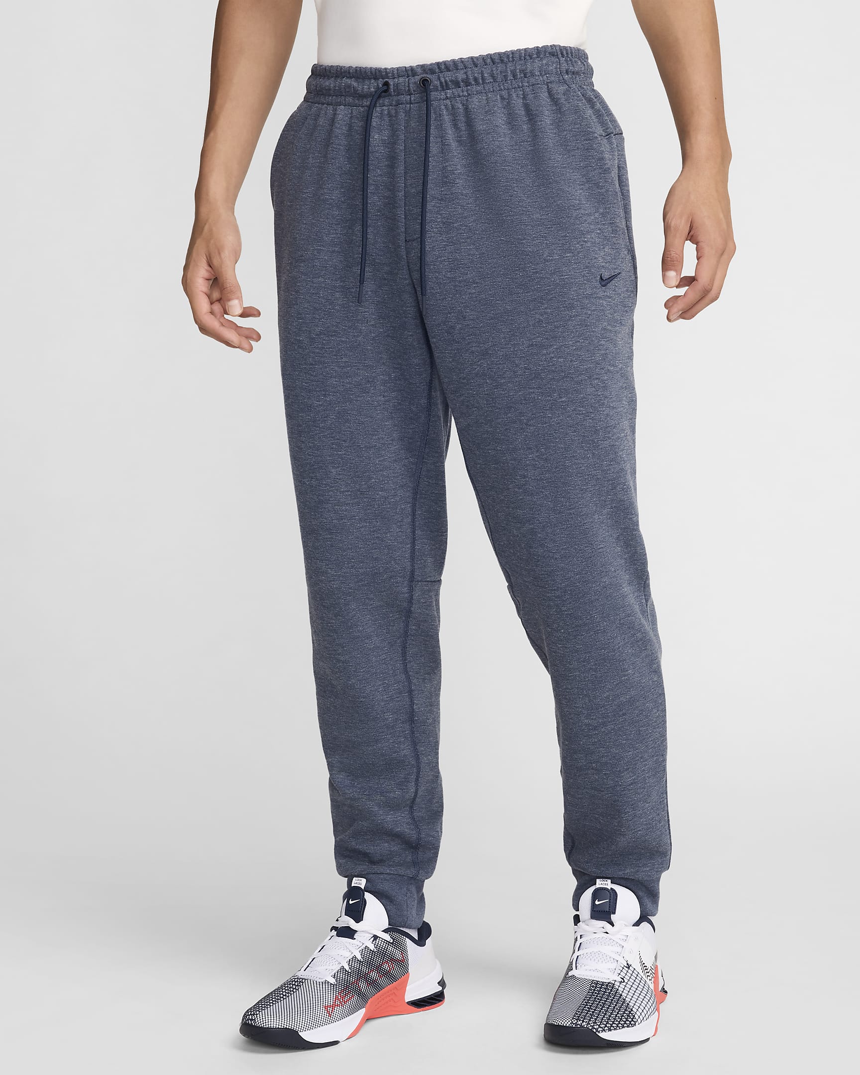 Mångsidiga sweats Nike Primary Dri-FIT UV för män - Obsidian/Heather/Obsidian