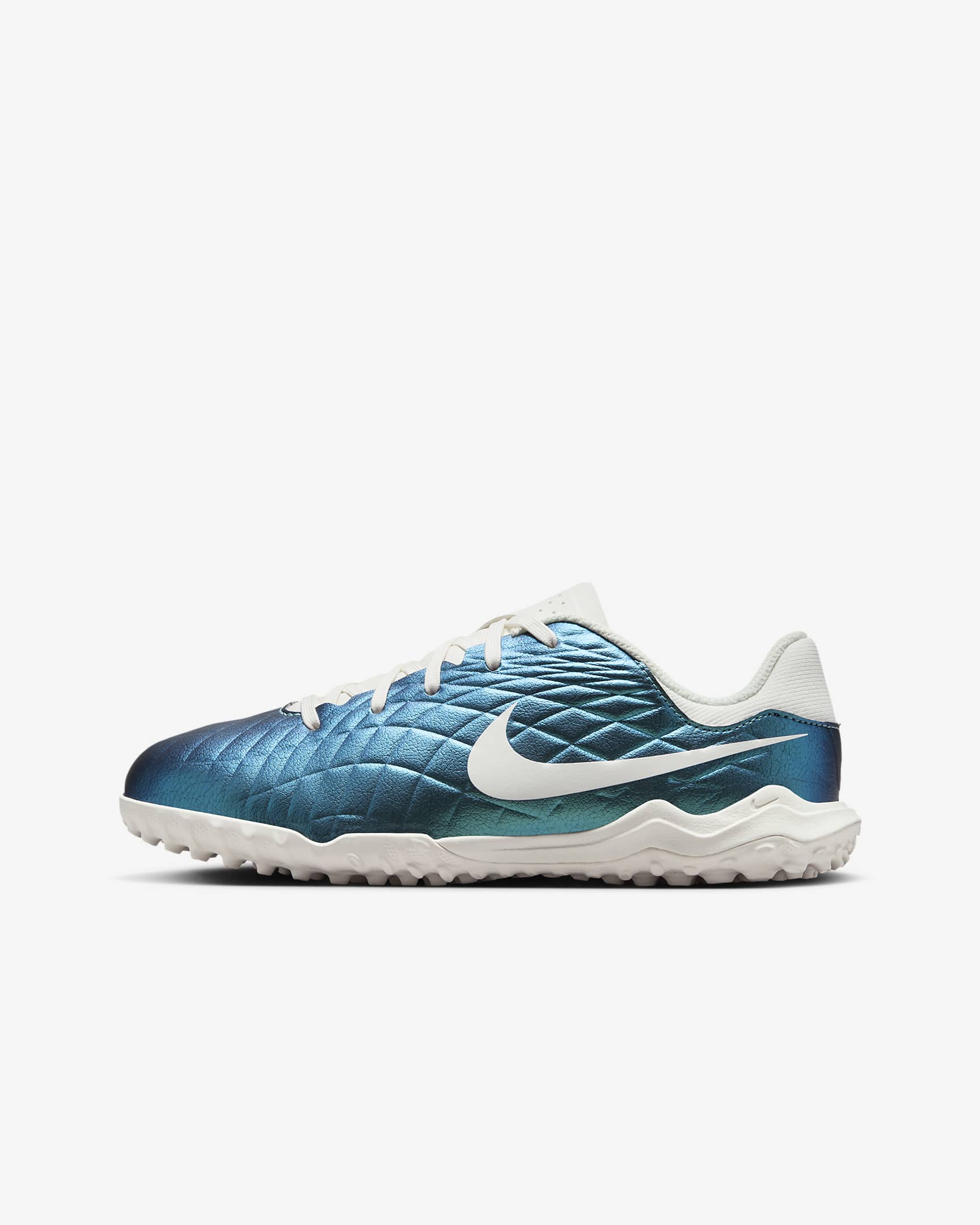 Chaussure de foot basse pour surface synthétique Nike Jr. Tiempo Emerald Legend 10 Academy pour enfant/ado - Dark Atomic Teal/Sail