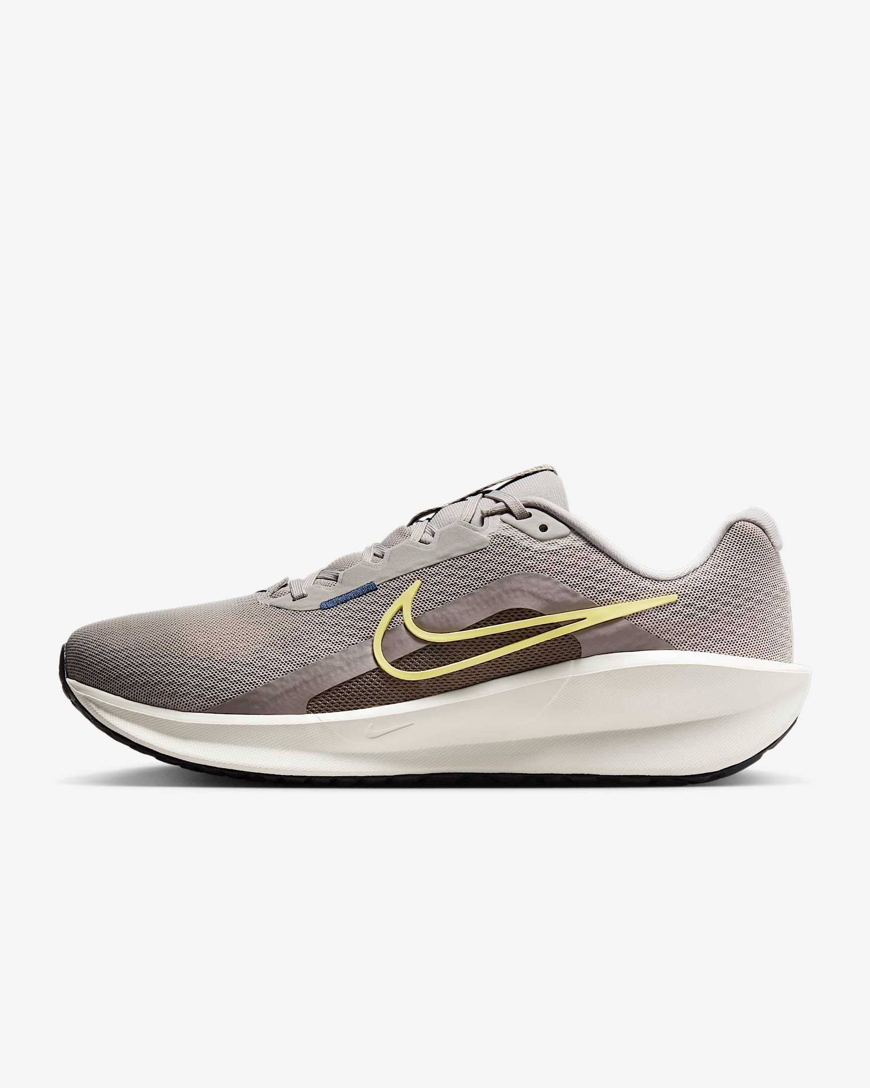 Nike Downshifter 13 Men's Road Running Shoes - College Grey/Cave Stone/Diffused Blue/Soft Yellow