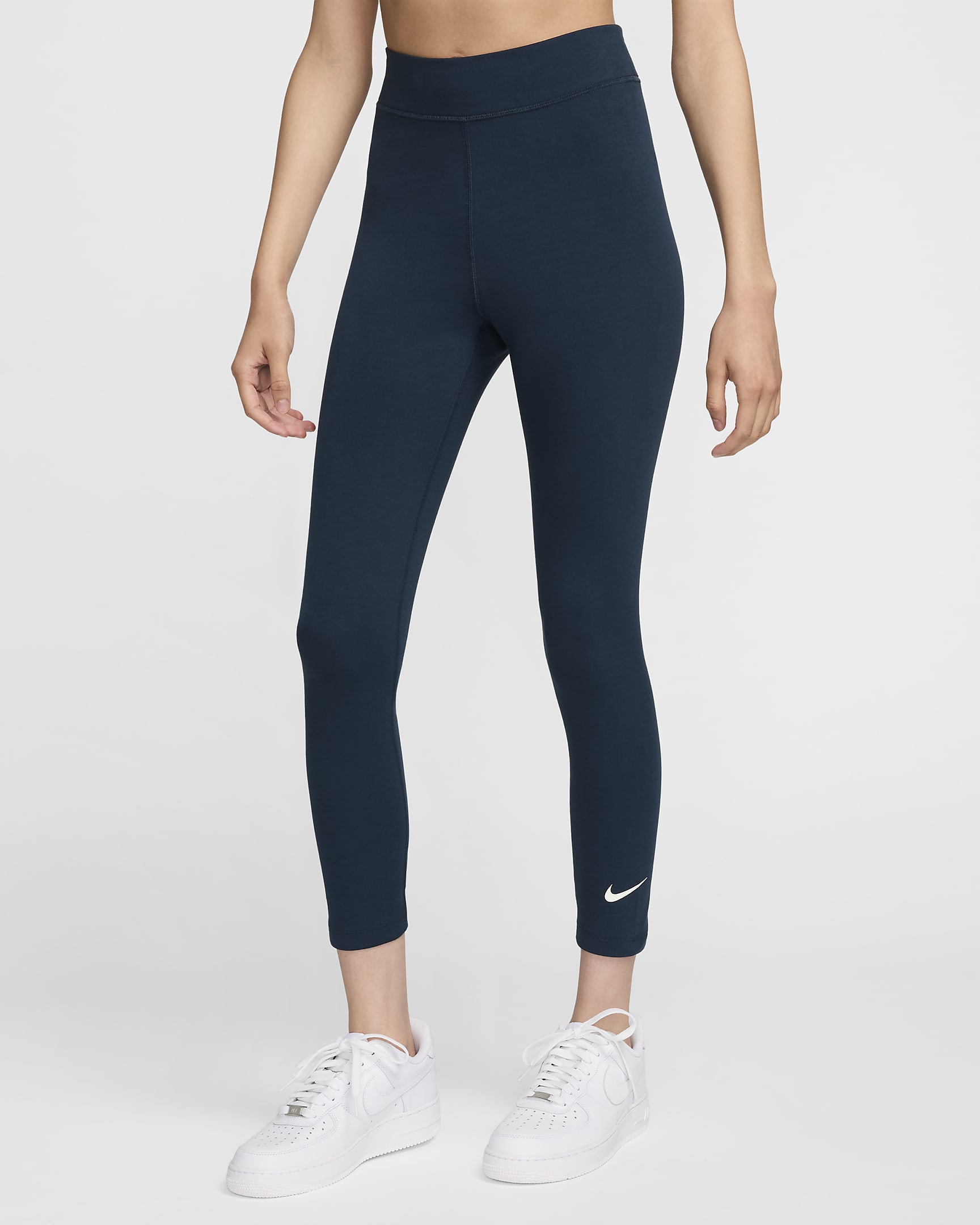 Nike Sportswear Classic leggings i 7/8 lengde med høyt liv til dame - Armory Navy/Sail