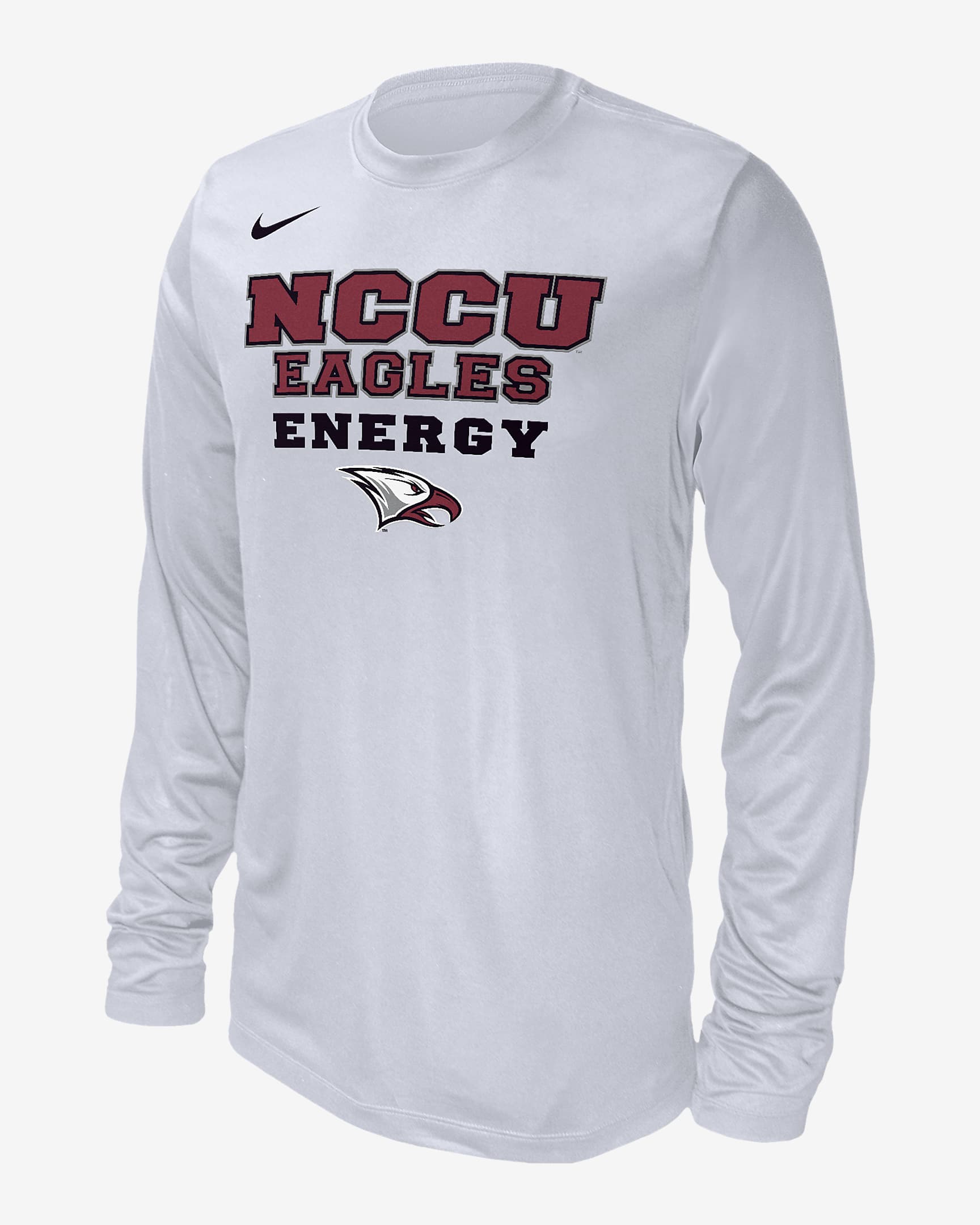 North Carolina Central Men's Nike College Long-Sleeve T-Shirt - White