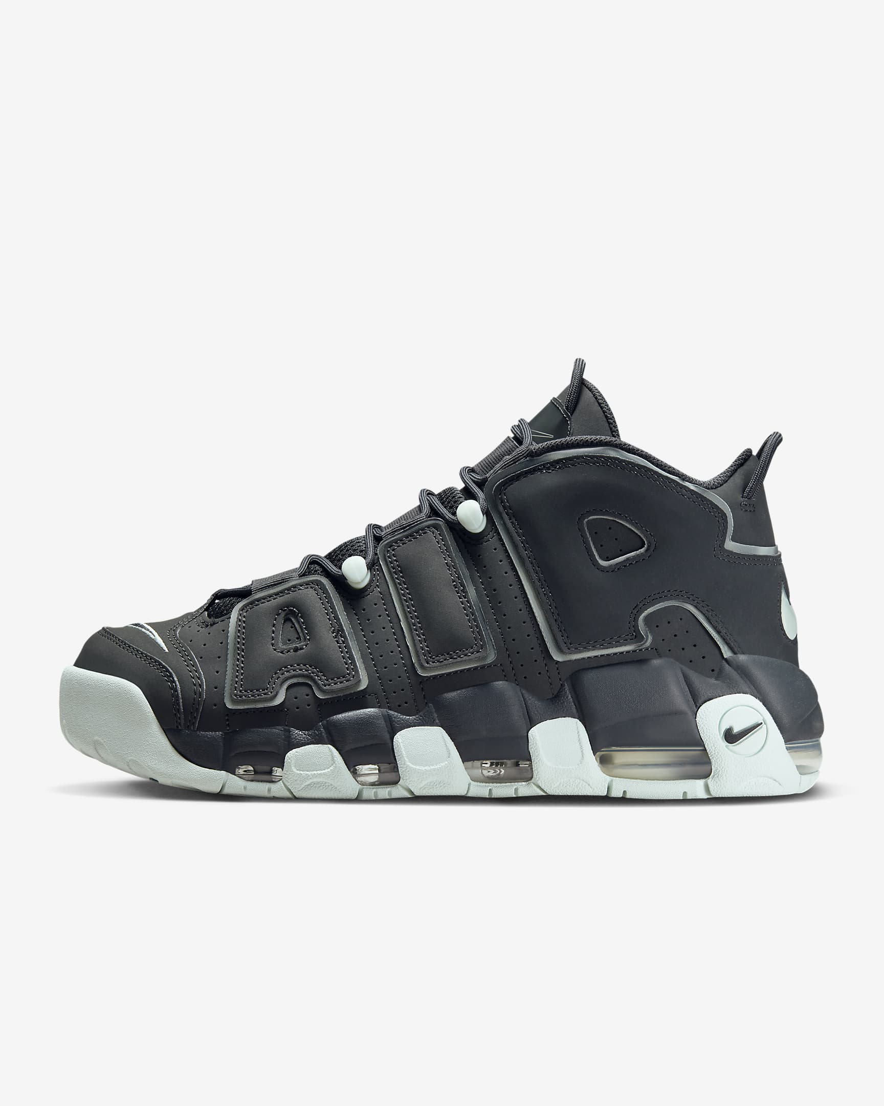 รองเท้าผู้ชาย Nike Air More Uptempo '96 - Dark Smoke Grey/Light Smoke Grey/Barely Green/Dark Smoke Grey