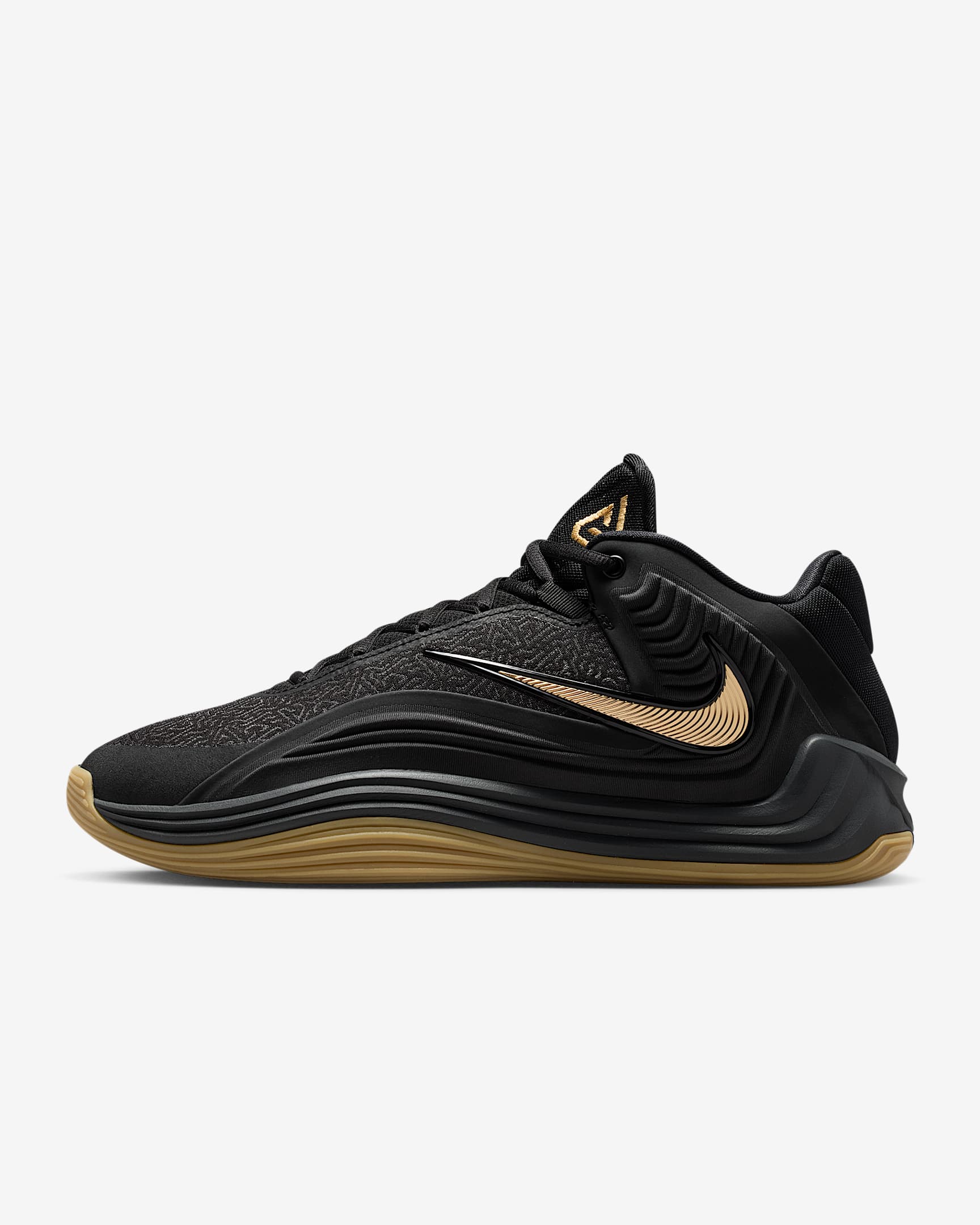 Giannis Freak 7 "The Drive" Basketball Shoes - Black/Off Noir/Gum Light Brown/Metallic Gold