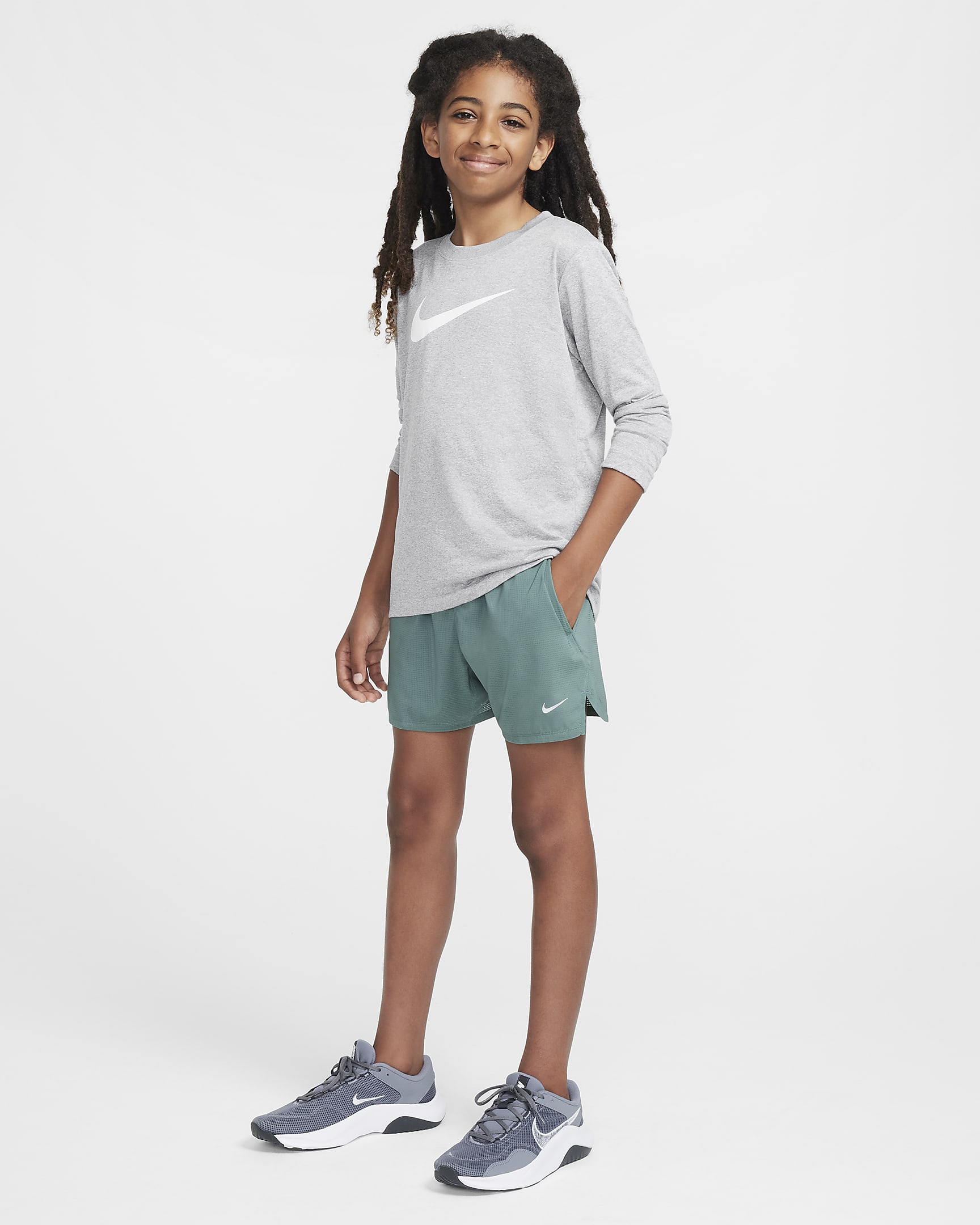 Nike Multi Tech Older Kids' (Boys') Dri-FIT ADV Training Shorts - Bicoastal/Vintage Green/Black