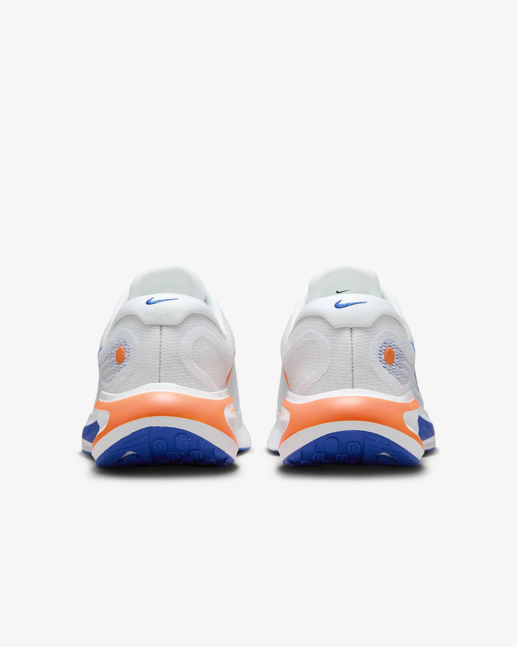 Tenis de correr en carretera para mujer Nike Journey Run - Blanco/Naranja total/Tinte platino/Azul carrera