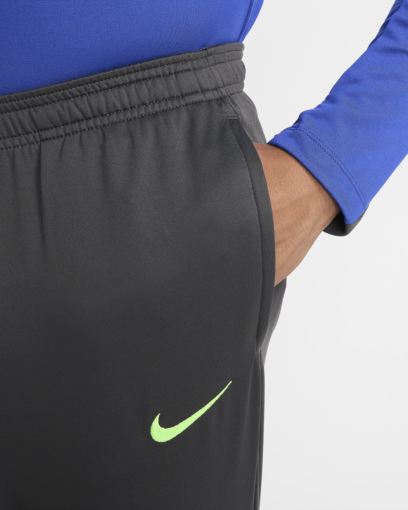 F.C. Barcelona Strike Third Men's Nike Dri-FIT Football Pants - Anthracite/Old Royal/Lime Blast