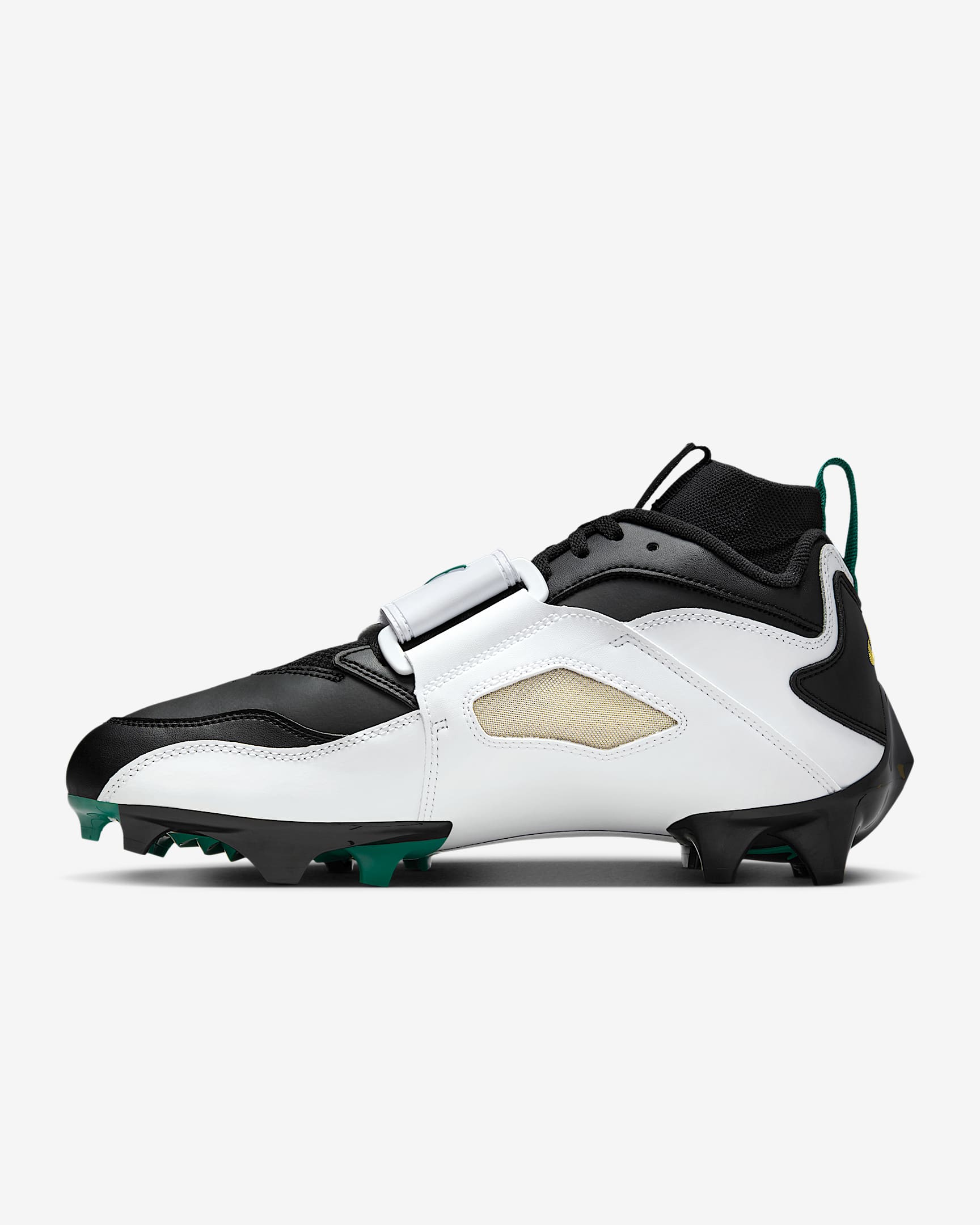 Nike Diamond Turf 93 TD Football Shoes - White/Black/Metallic Gold/Mystic Green