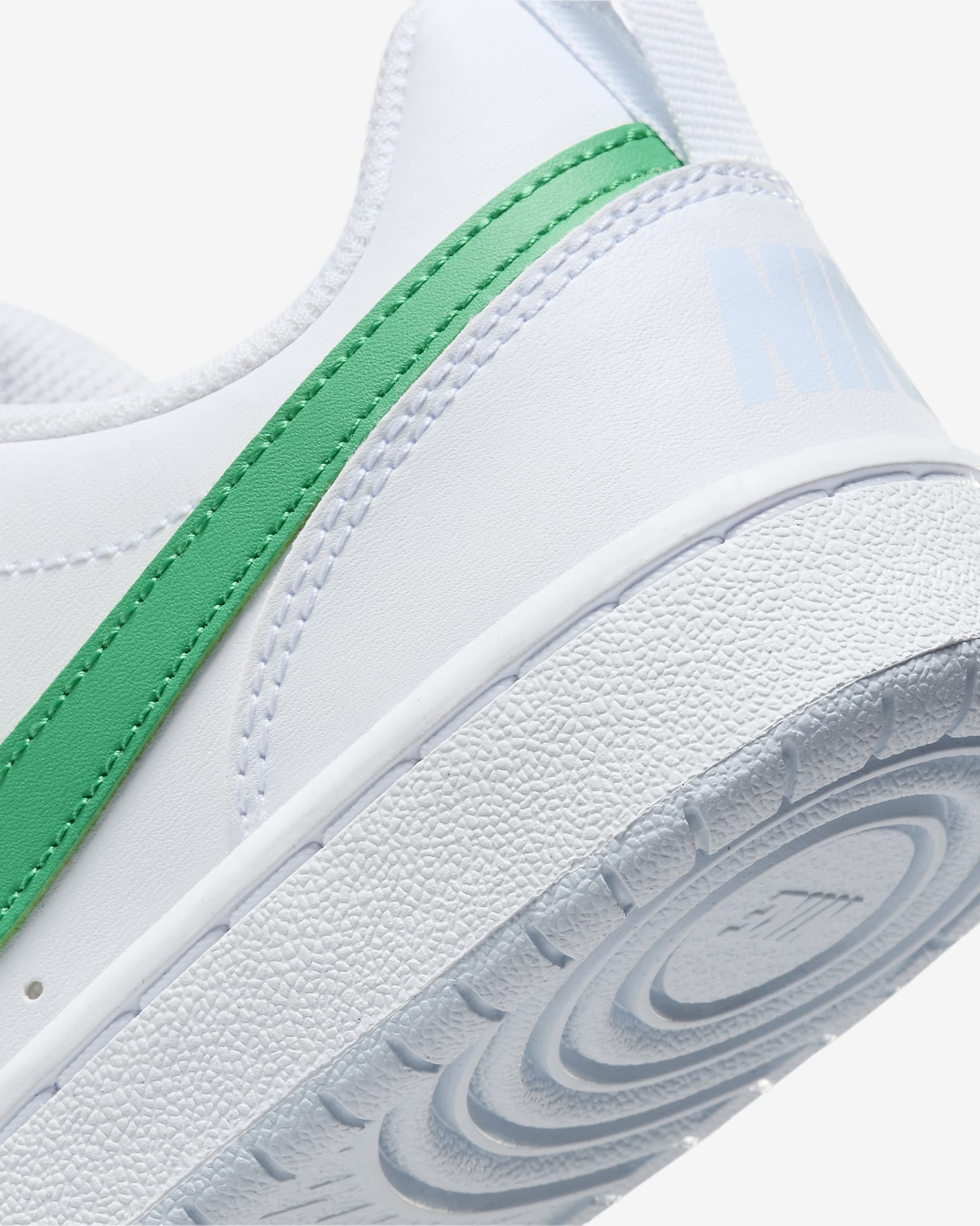 Nike Court Borough Low Recraft Older Kids' Shoes - White/Football Grey/Stadium Green