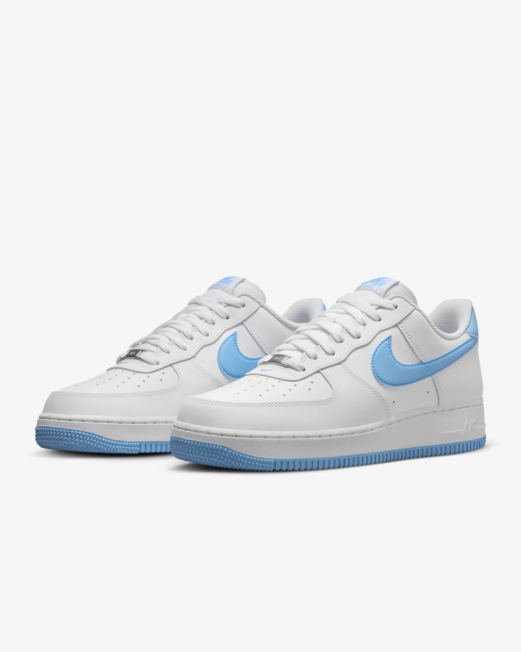 Nike Air Force 1 '07 Men's Shoes - White/White/Aquarius Blue