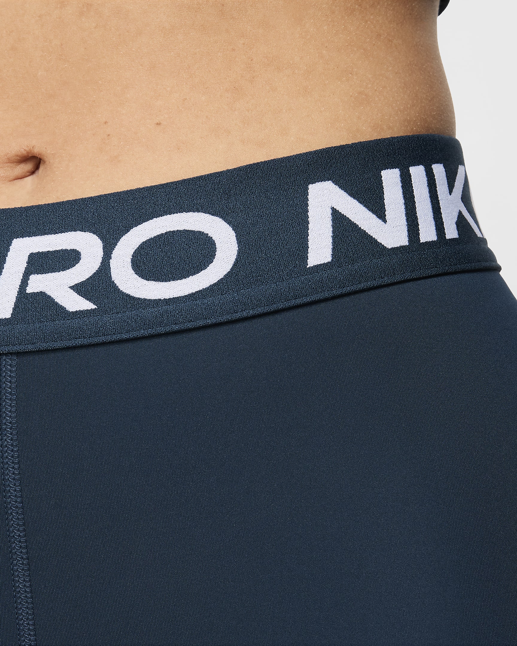 Nike Pro Leggings de talle medio con paneles de malla - Mujer - Armory Navy/Negro/Blanco