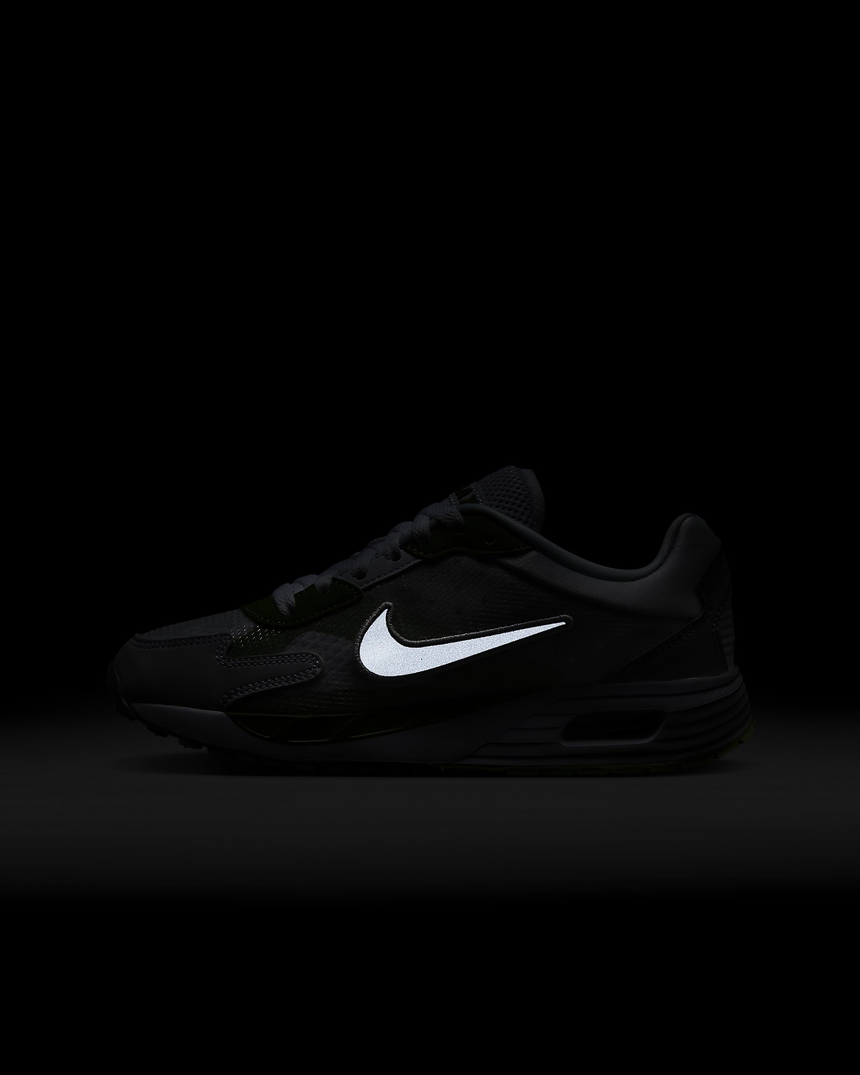 Nike Air Max Solo sko til store barn - Hvit/Chlorophyll/Smoke Grey/Svart