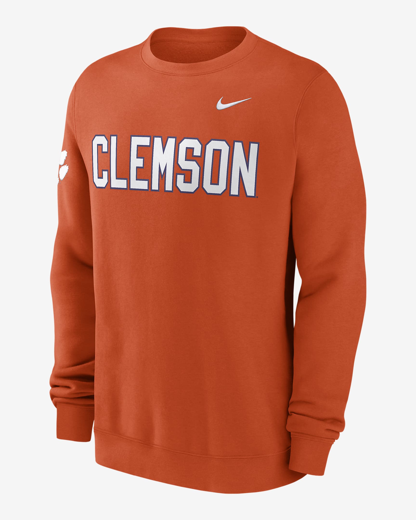 Sudadera de cuello redondo sin cierre universitaria Nike para hombre Clemson Tigers Sideline Dabo - Naranja universitario