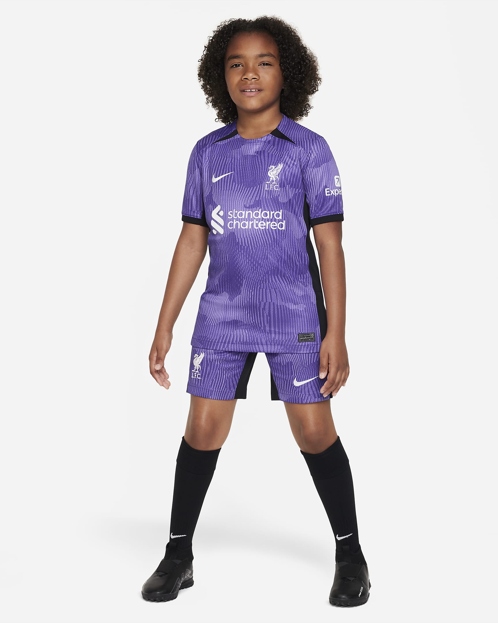 Liverpool F.C. 2023/24 Stadium Third Older Kids' Nike Dri-FIT Football Shirt - Space Purple/White