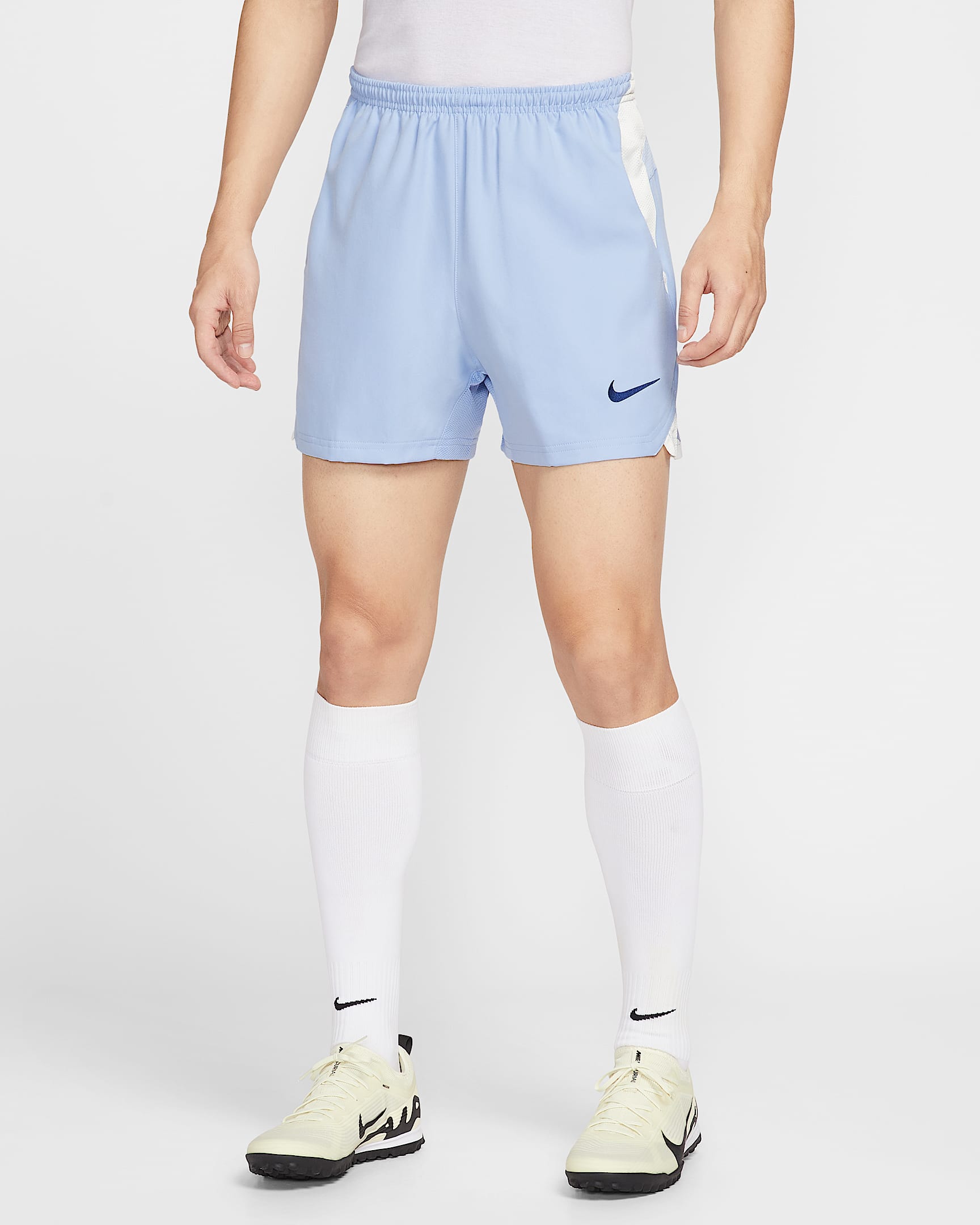 Nike Total 90 Men's Dri-FIT Football Shorts - Aluminium/Sail/Blue Void