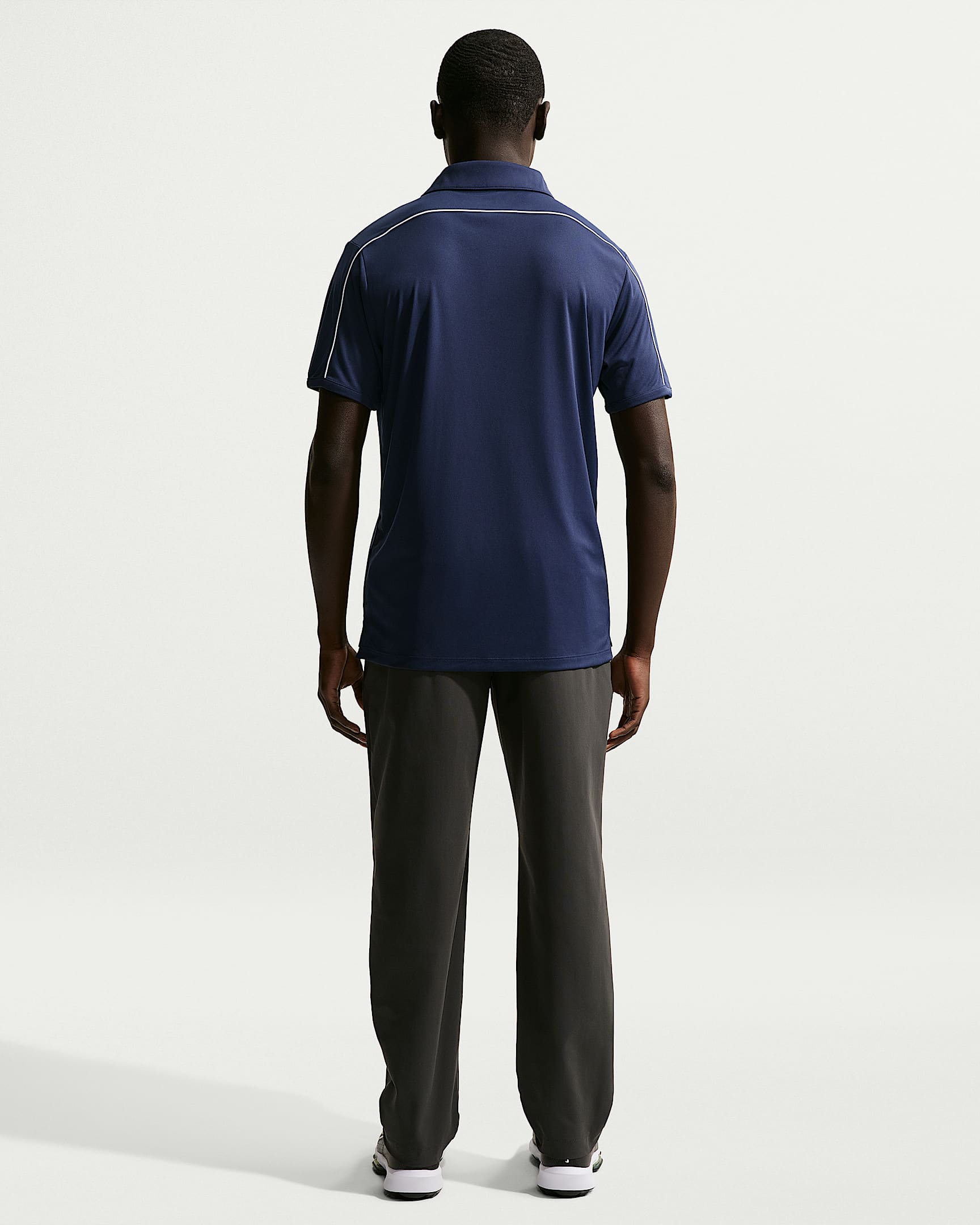 Nike Par Men's Dri-FIT Chest Logo Golf Polo - College Navy/White