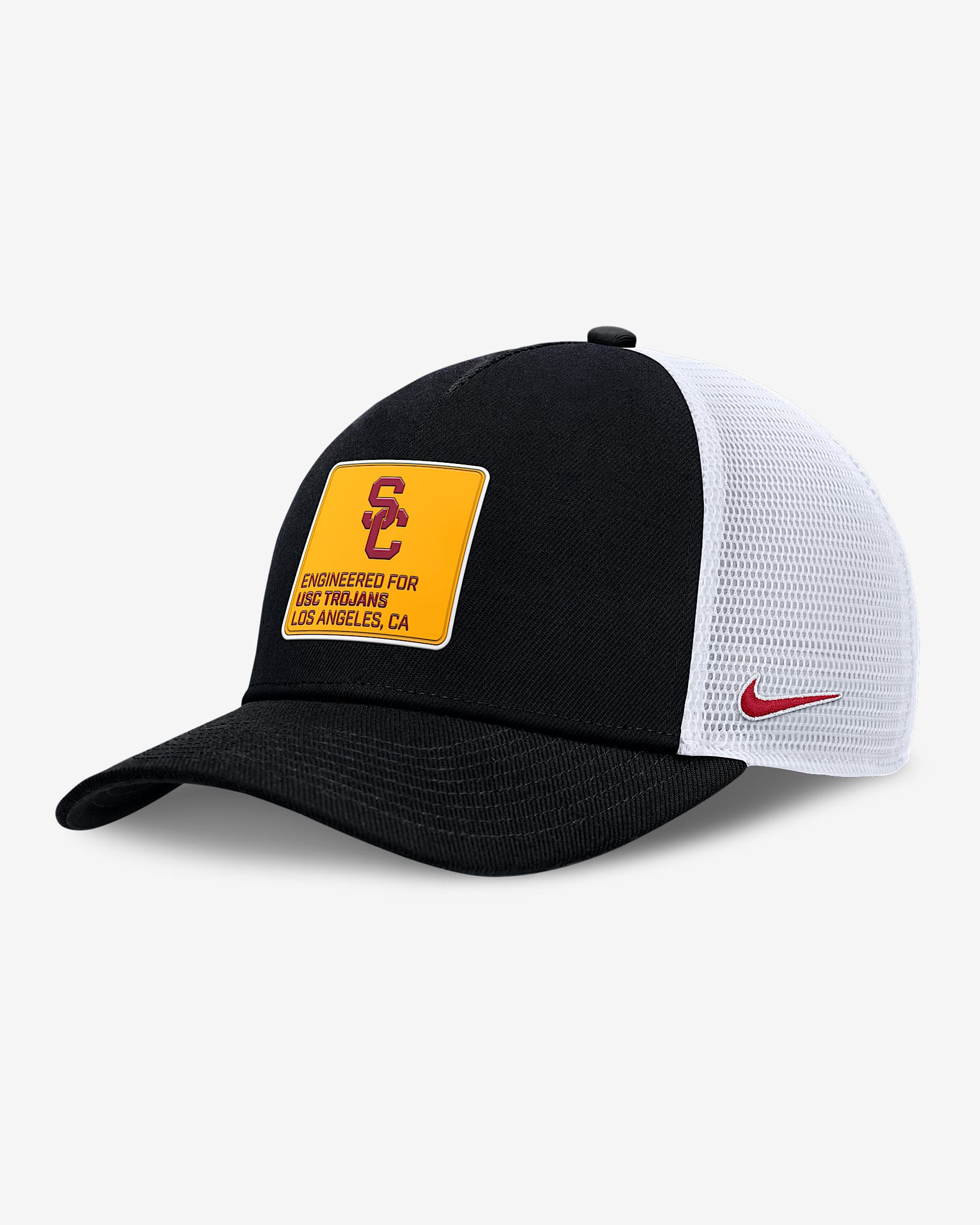 USC On-Field Rise Engineered Men's Nike College Trucker Adjustable Hat - Black
