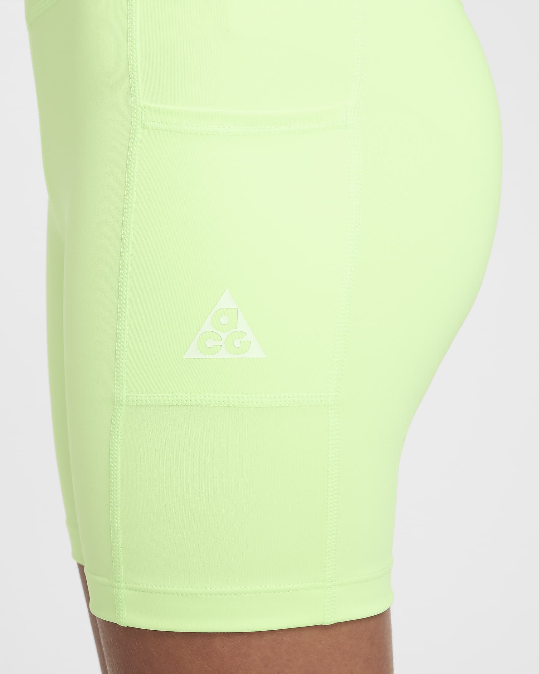 Nike ACG Repel One Big Kids' (Girls') Biker Shorts with Pockets - Lime Blast/Summit White