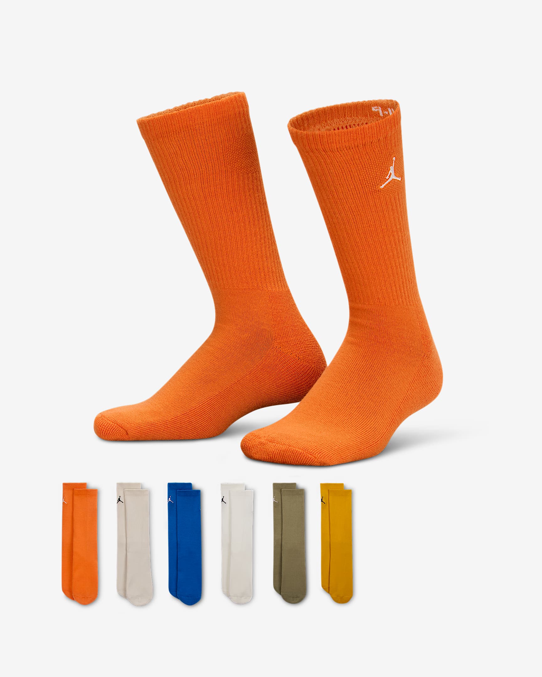 Jordan Everyday Essentials Older Kids' Crew Socks (6 Pairs) - Sport Blue
