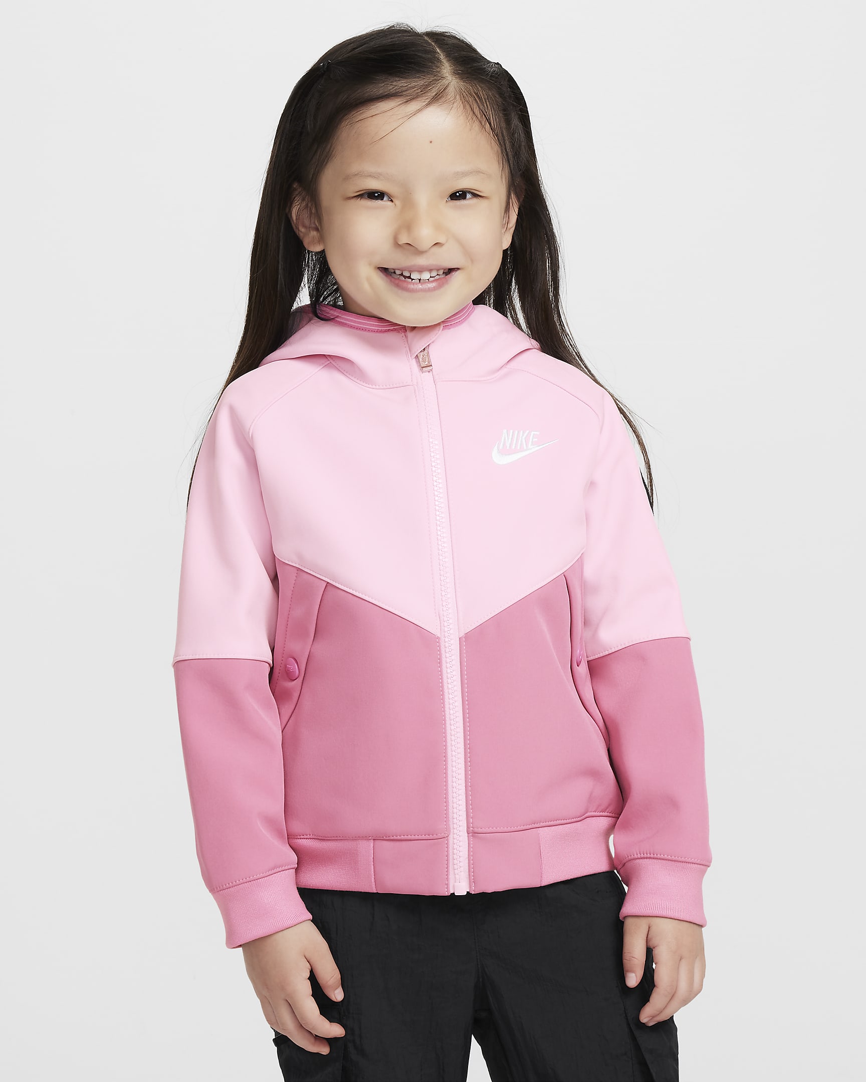 Chamarra ligera Futura infantil Nike - Espuma rosa