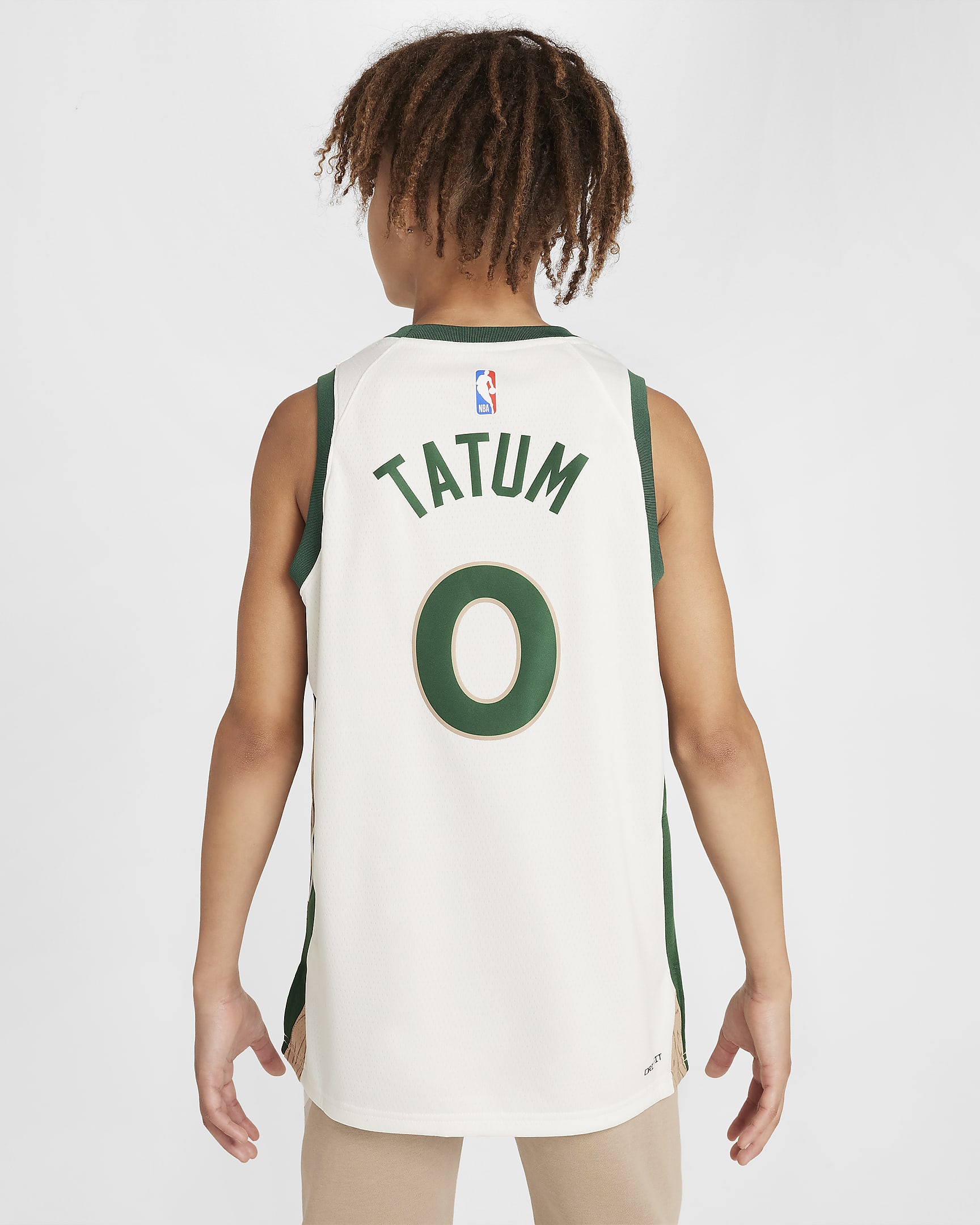 Jayson Tatum Boston Celtics 2023/24 City Edition Nike Dri-FIT NBA Swingman Jersey för ungdom - Sail