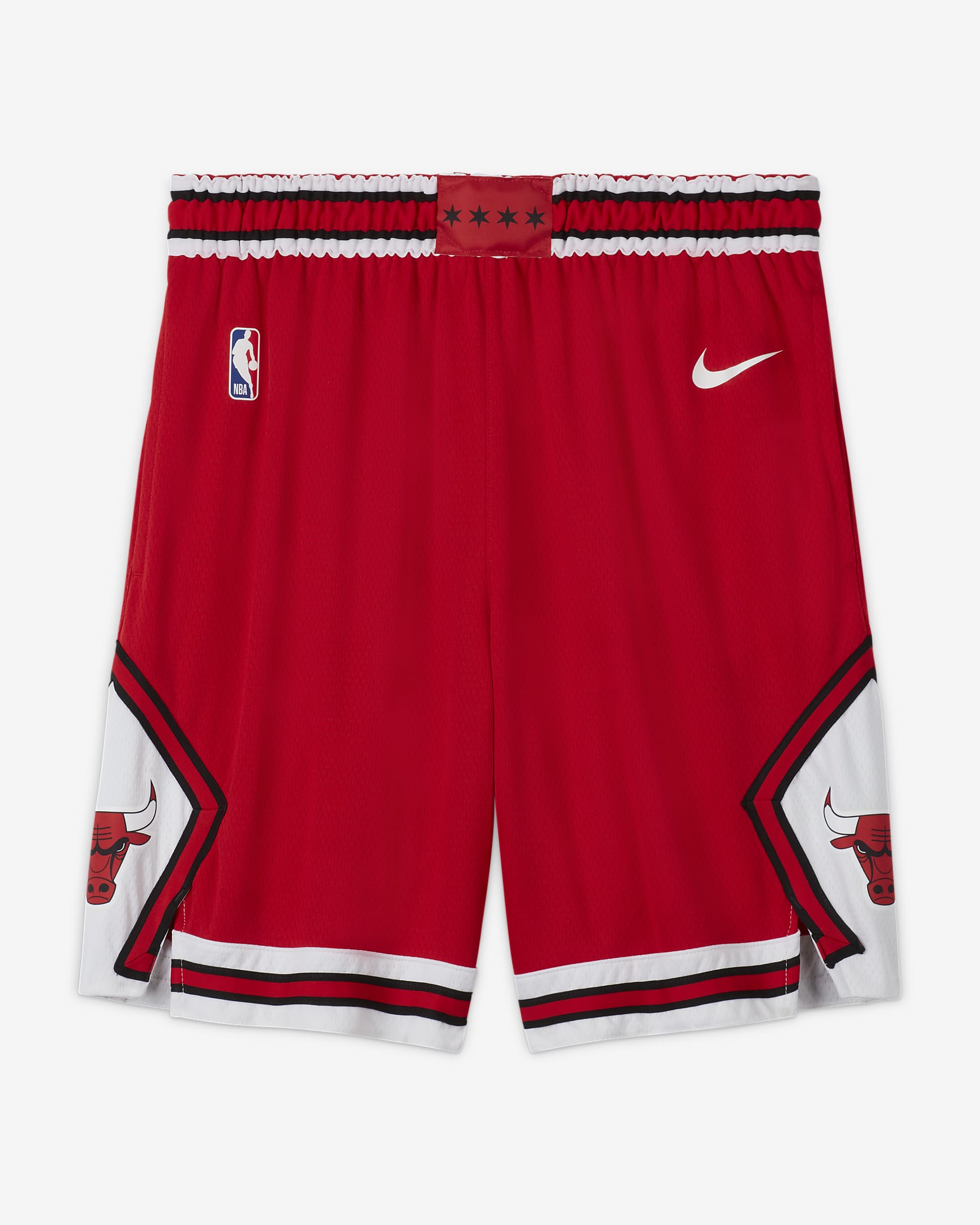 NBA-shorts Chicago Bulls Icon Edition Nike Swingman för män - University Red/Vit/Vit